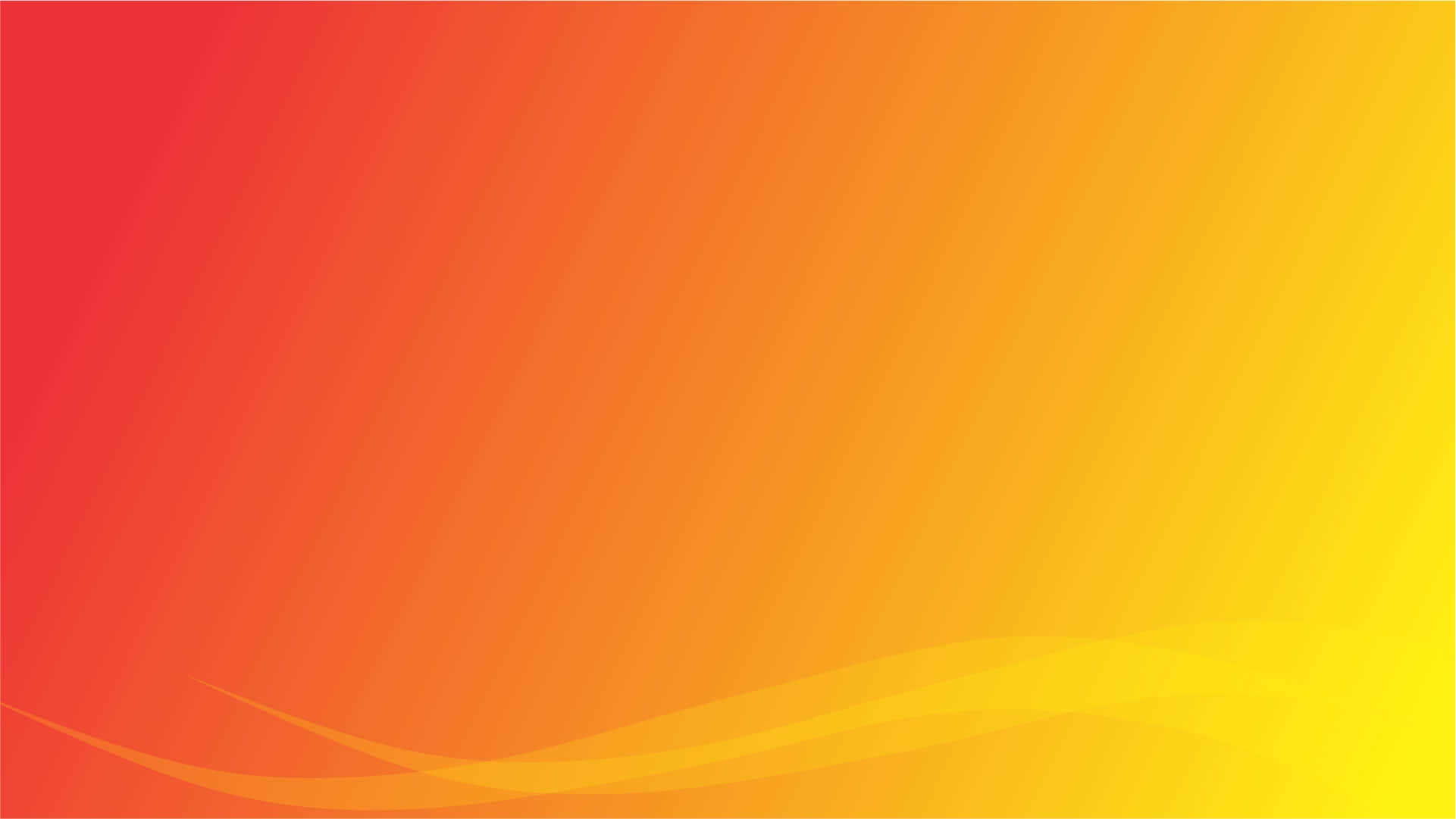 Yellow Gradient 桌布 壁紙 — 充滿活力的漸變背景，從紅色過渡到黃色，底部帶有柔和波浪線。