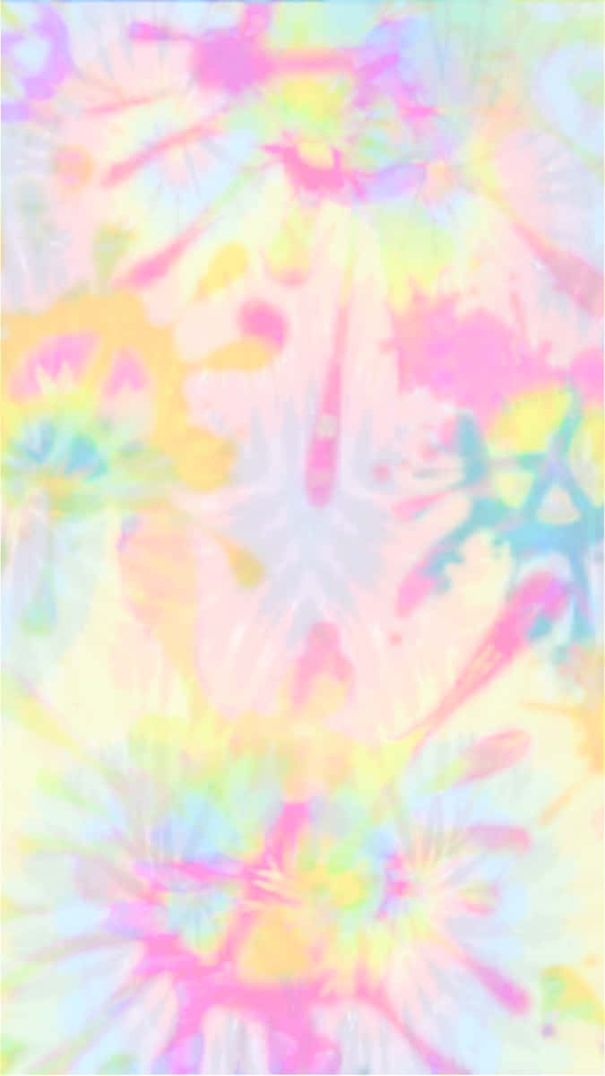 pastel 桌布 壁紙 — 充滿活力的粉彩紮染漩渦從中心點向外輻射，形成夢幻般的抽象圖案。