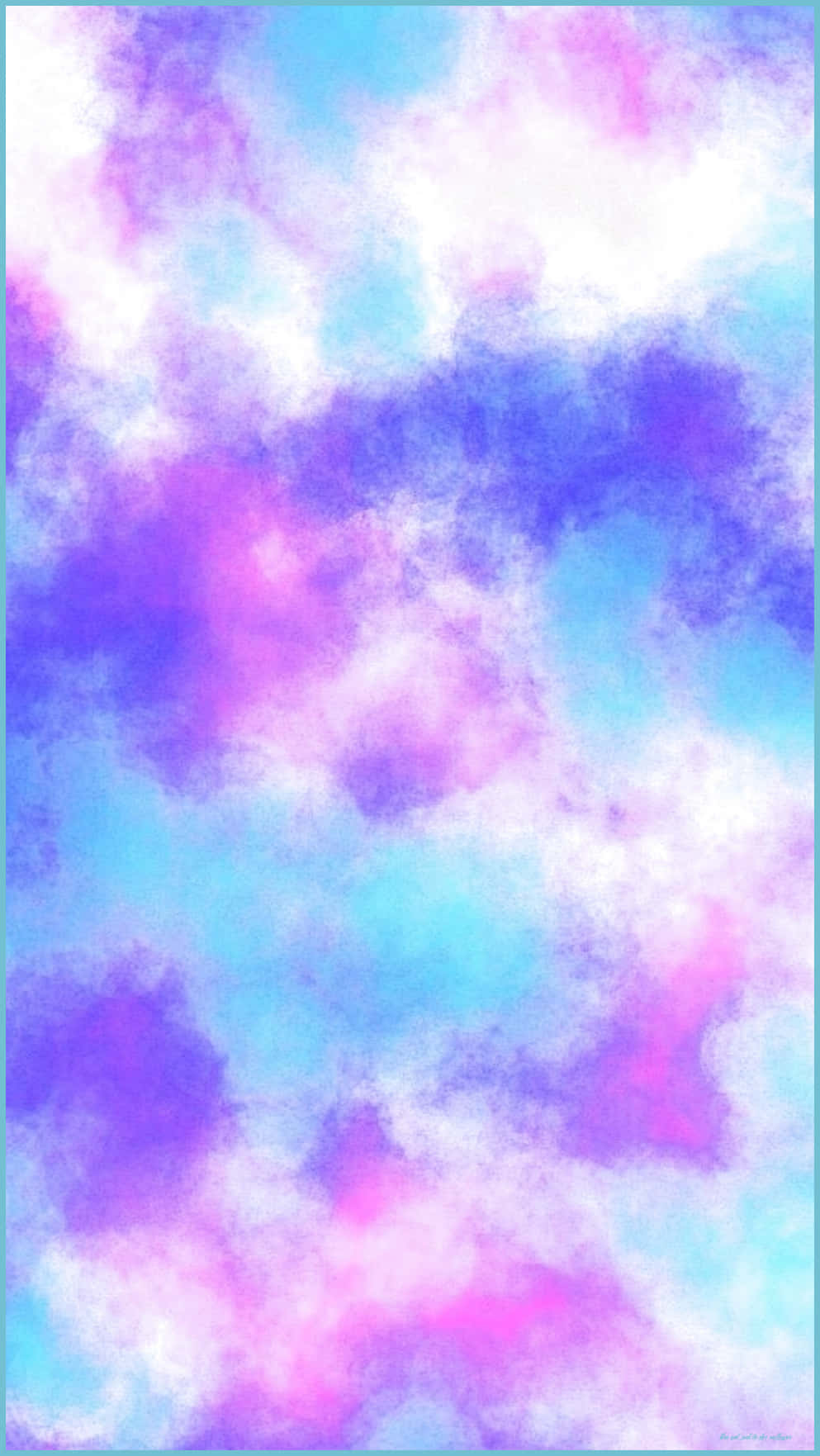 Purple Tie Dye 桌布 壁紙 — 充滿活力的粉彩雲朵在柔和的粉紅、紫色和藍色中旋轉，營造出夢幻飄渺的天空。