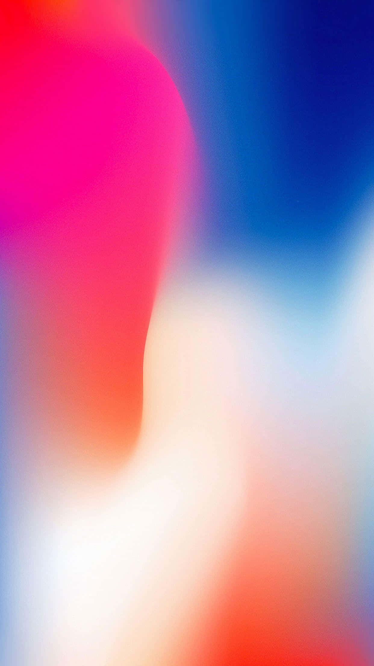 Pink And Blue 桌布 壁紙 — 充滿活力的粉紅、紅色和藍色抽象漸變，融合成柔和的白色，帶有平滑模糊的過渡。