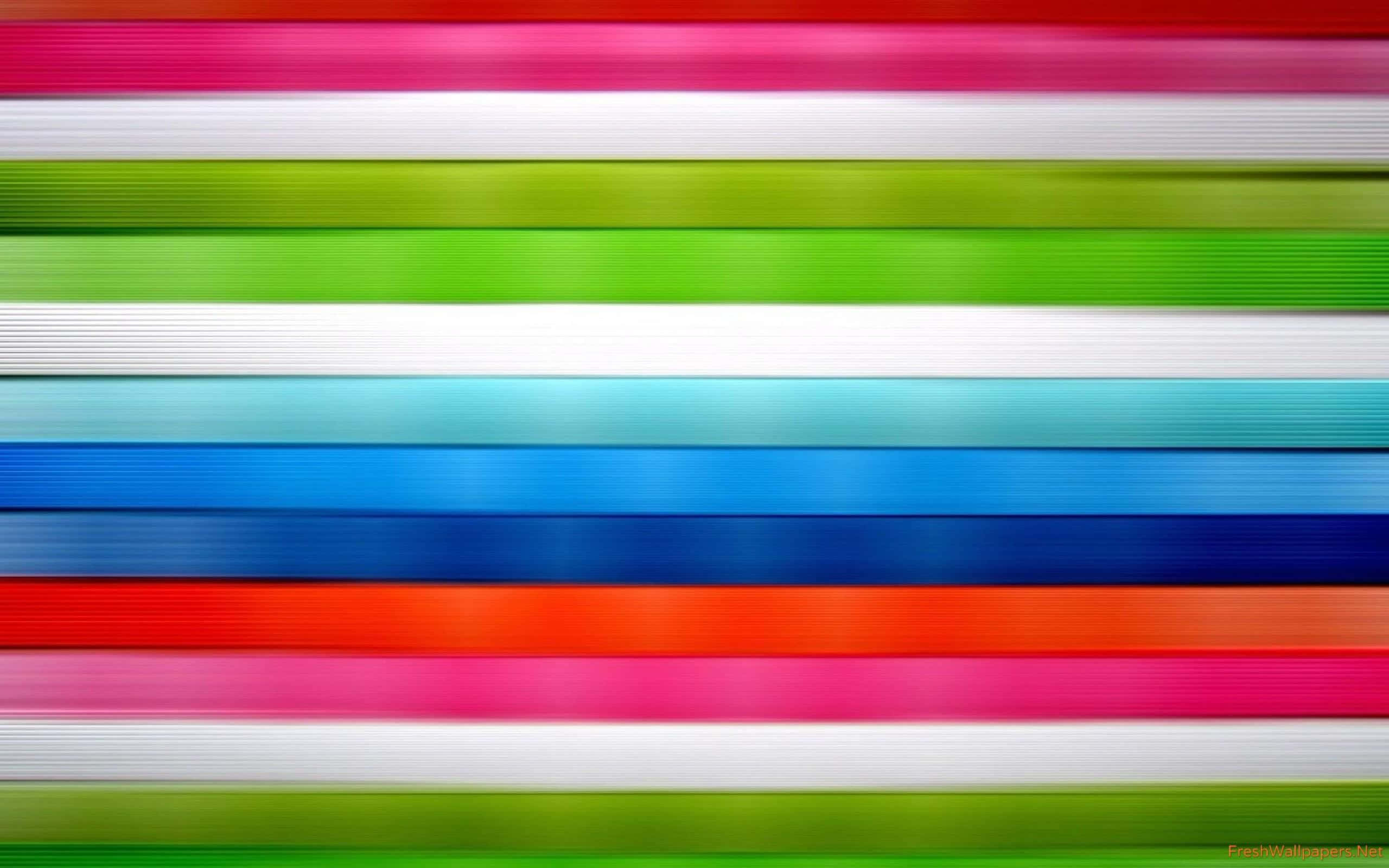 Horizontal 桌布 壁紙 — 充滿活力的粉紅色、綠色、藍色和紅色水平條紋在框架上模糊，形成動態抽象圖案。