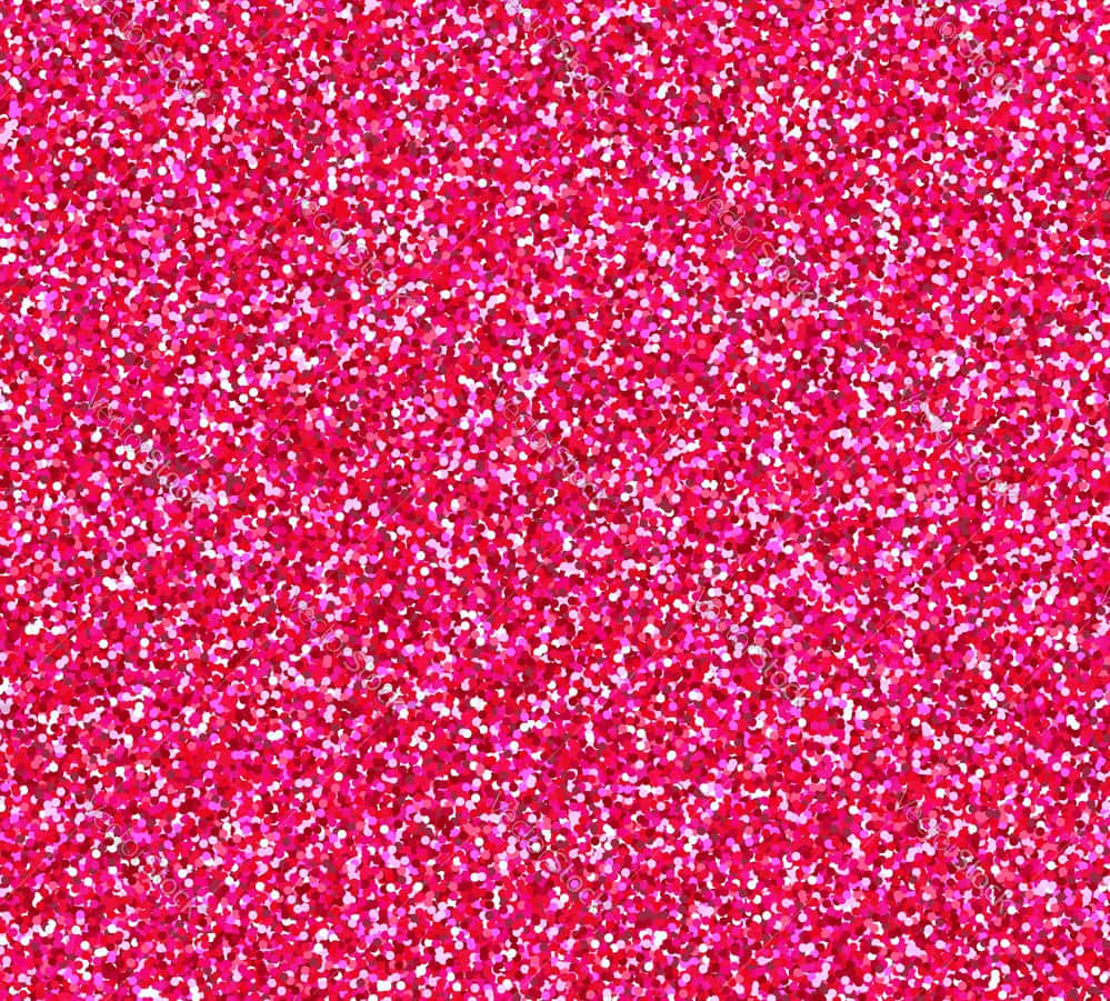 Pink Sparkly 桌布 壁紙 — 充滿活力的粉紅色和洋紅色閃粉顆粒場地，閃爍著明亮的白色高光。
