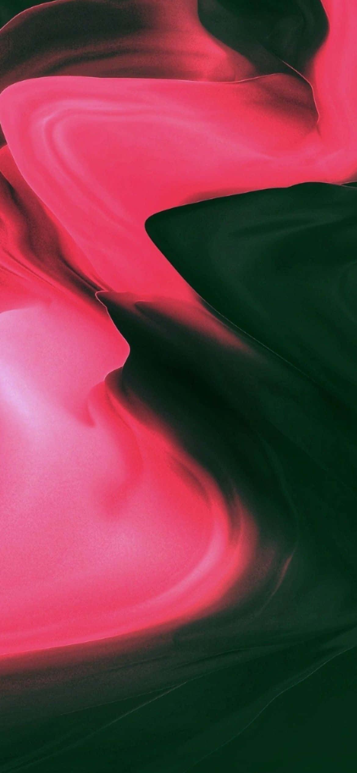 Black And Pink 桌布 壁紙 — 充滿活力的粉紅色和深綠色液體狀漩渦在畫布上動態流動，形成大膽的抽象構圖。