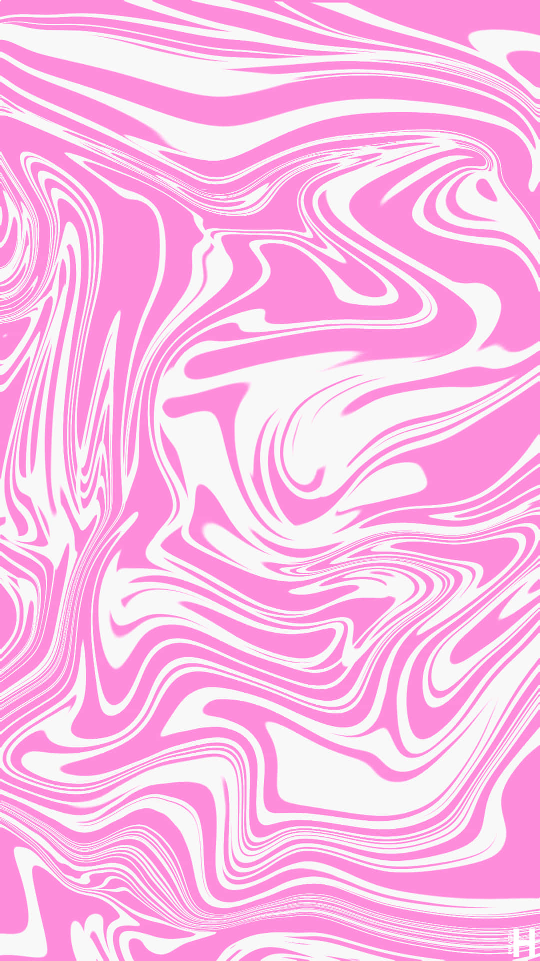 Pink Swirl 桌布 壁紙 — 充滿活力的粉紅色和白色漩渦以催眠般的流動圖案在整個畫面中流動。
