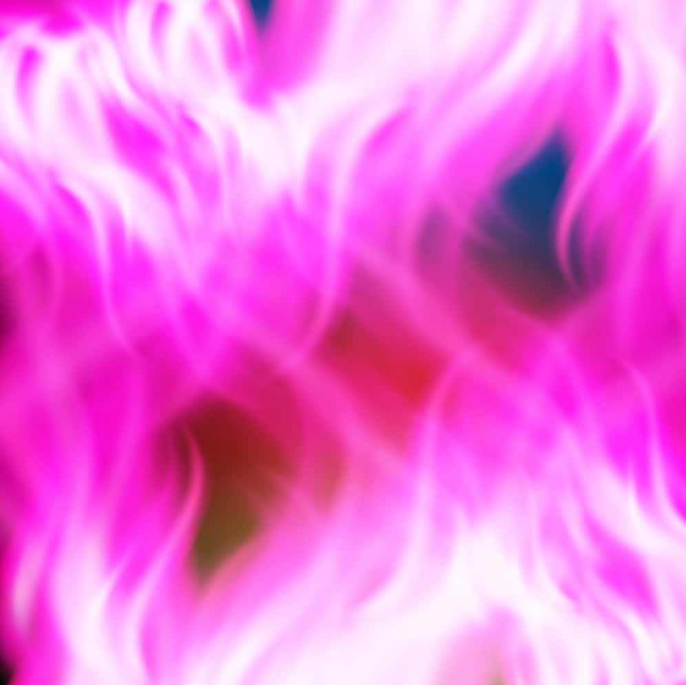 Purple Fire 桌布 壁紙 — 充滿活力的粉紅色和白色火焰在動態抽象圖案中旋轉，邊緣柔和發光。