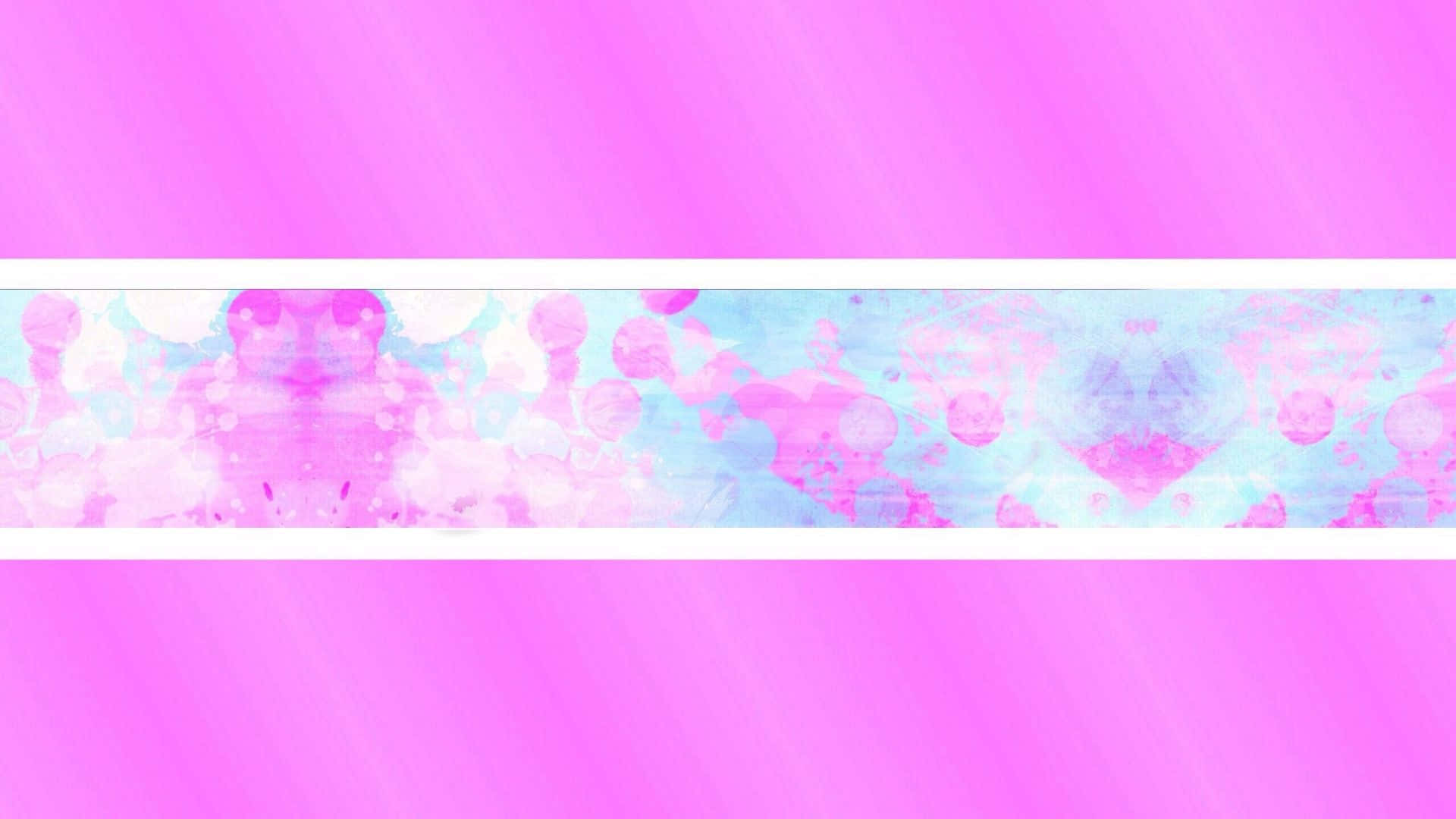 YouTube Cover 桌布 壁紙 — 充滿活力的粉紅色和藍色抽象壁紙，帶有水彩潑濺和柔和漸變。