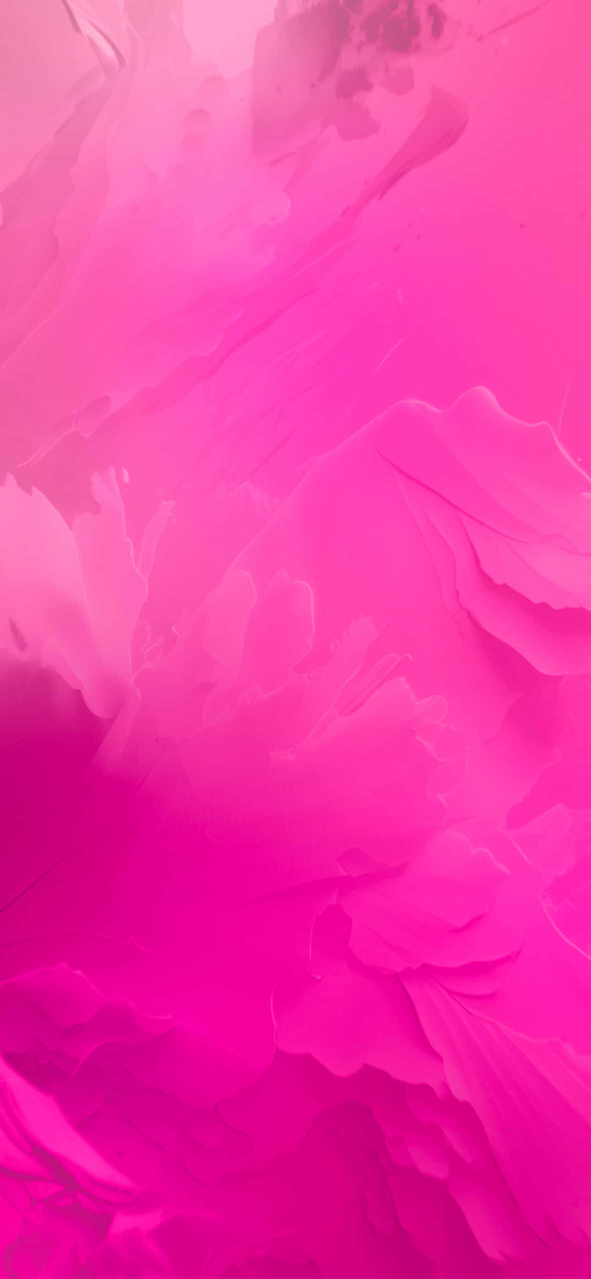 Pink Phone 桌布 壁紙 — 充滿活力的粉紅色抽象流體藝術，帶有漩渦漸變和柔軟的分層紋理。