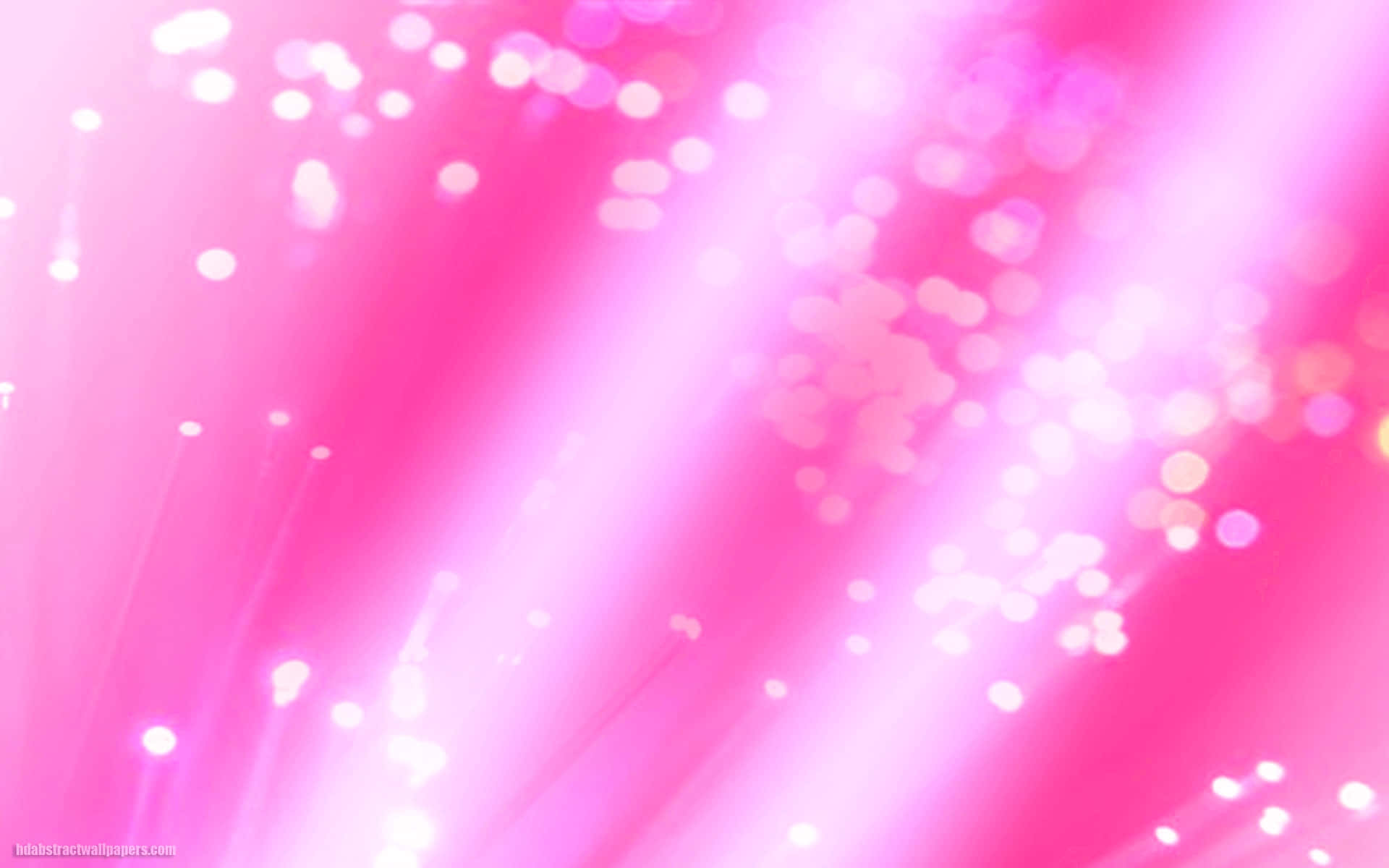 Pink Abstract 桌布 壁紙 — 充滿活力的粉紅色抽象背景，帶有發光的散景燈光和輻射光條。