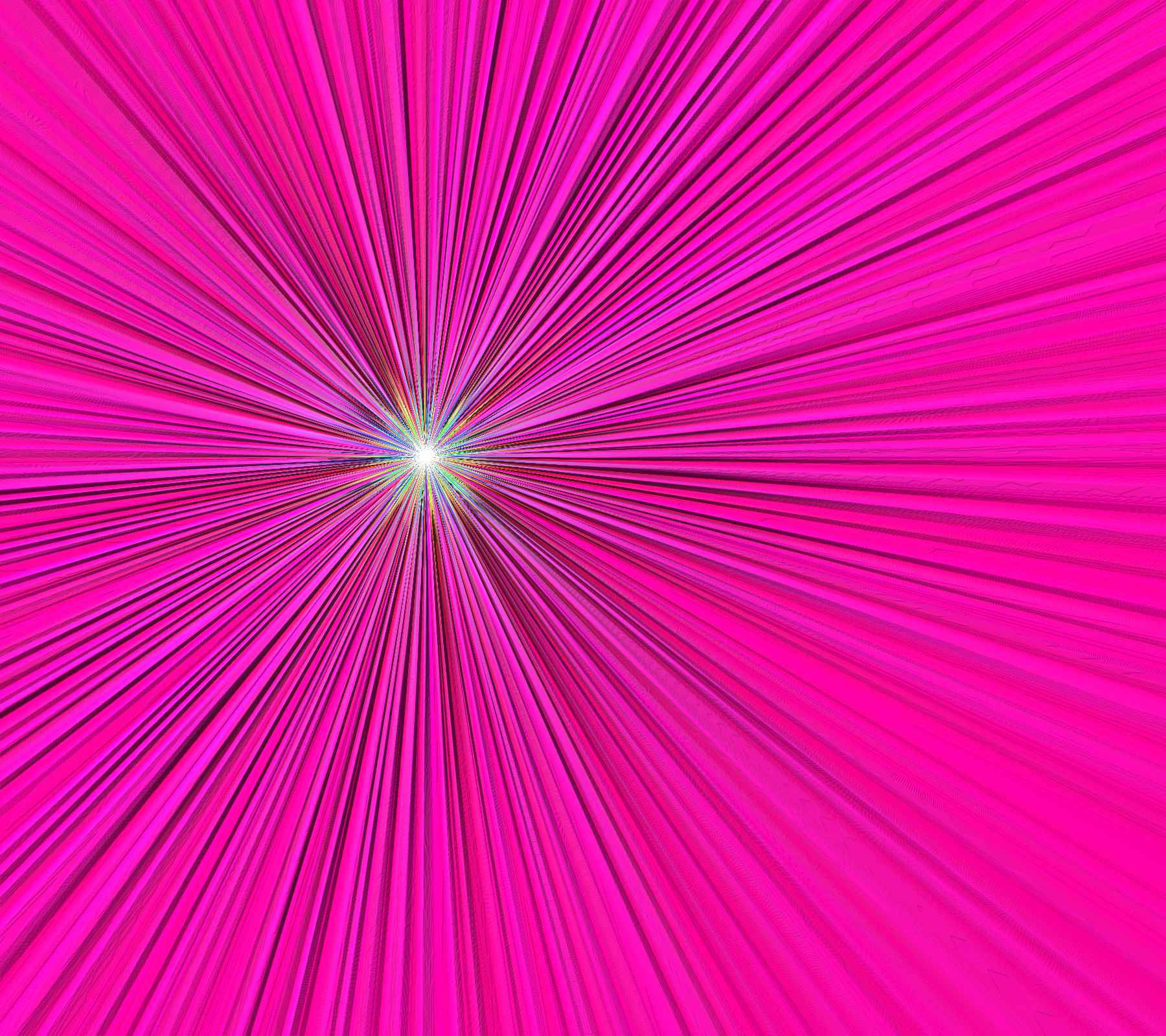 Hot Pink Aesthetic 桌布 壁紙 — 充滿活力的粉紅色放射線從明亮的中心爆發，創造出動態的抽象色彩爆炸。