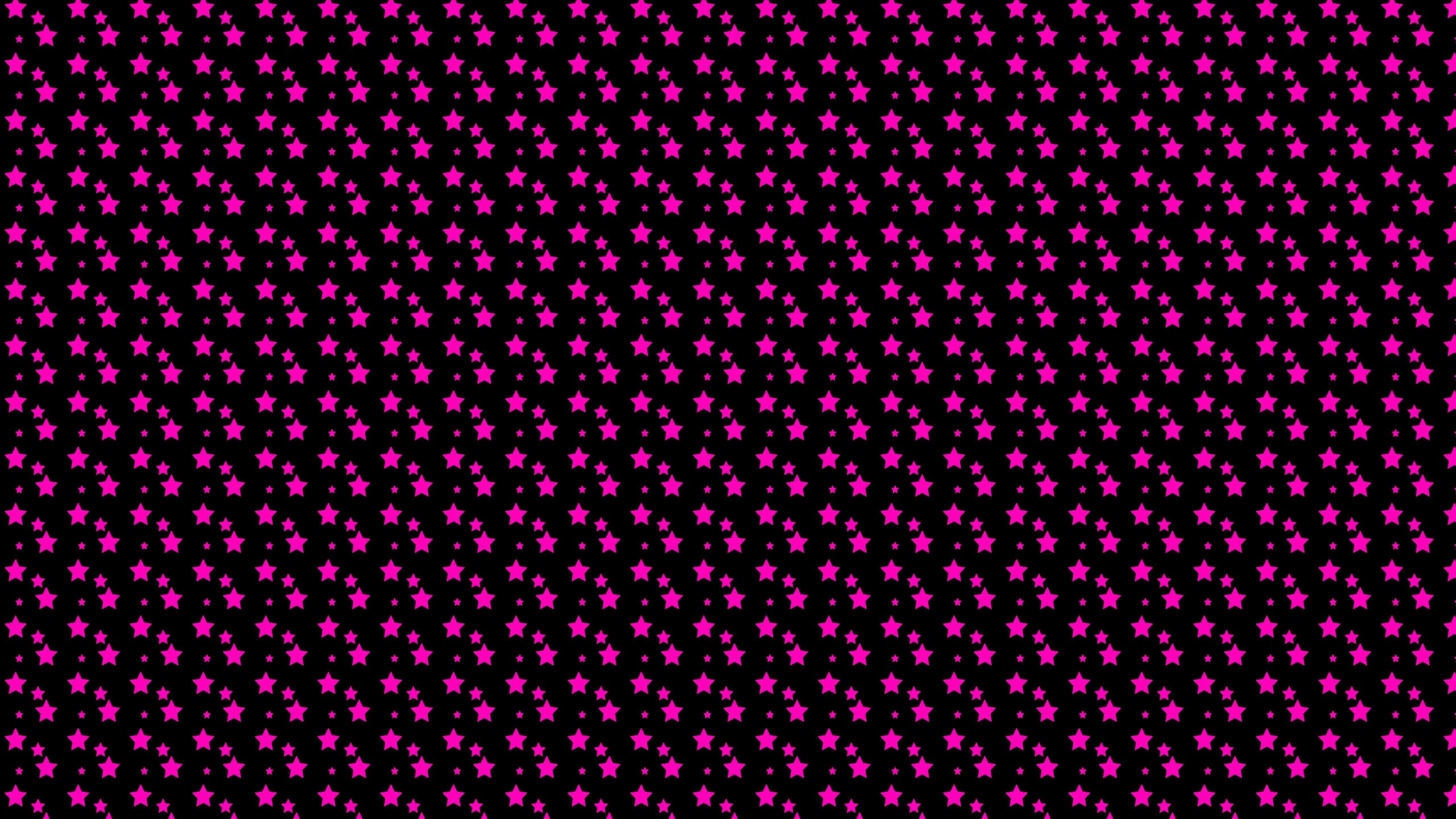 Pink Stars 桌布 壁紙 — 充滿活力的粉紅色星星密集地佈滿黑色背景，形成催眠般的漸變圖案。