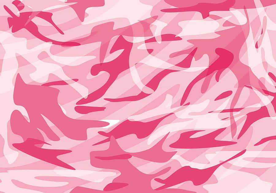 Pink Camo 桌布 壁紙 — 充滿活力的粉紅色迷彩圖案，帶有鮮豔的洋紅色和柔和的腮紅色調，重複的抽象設計。