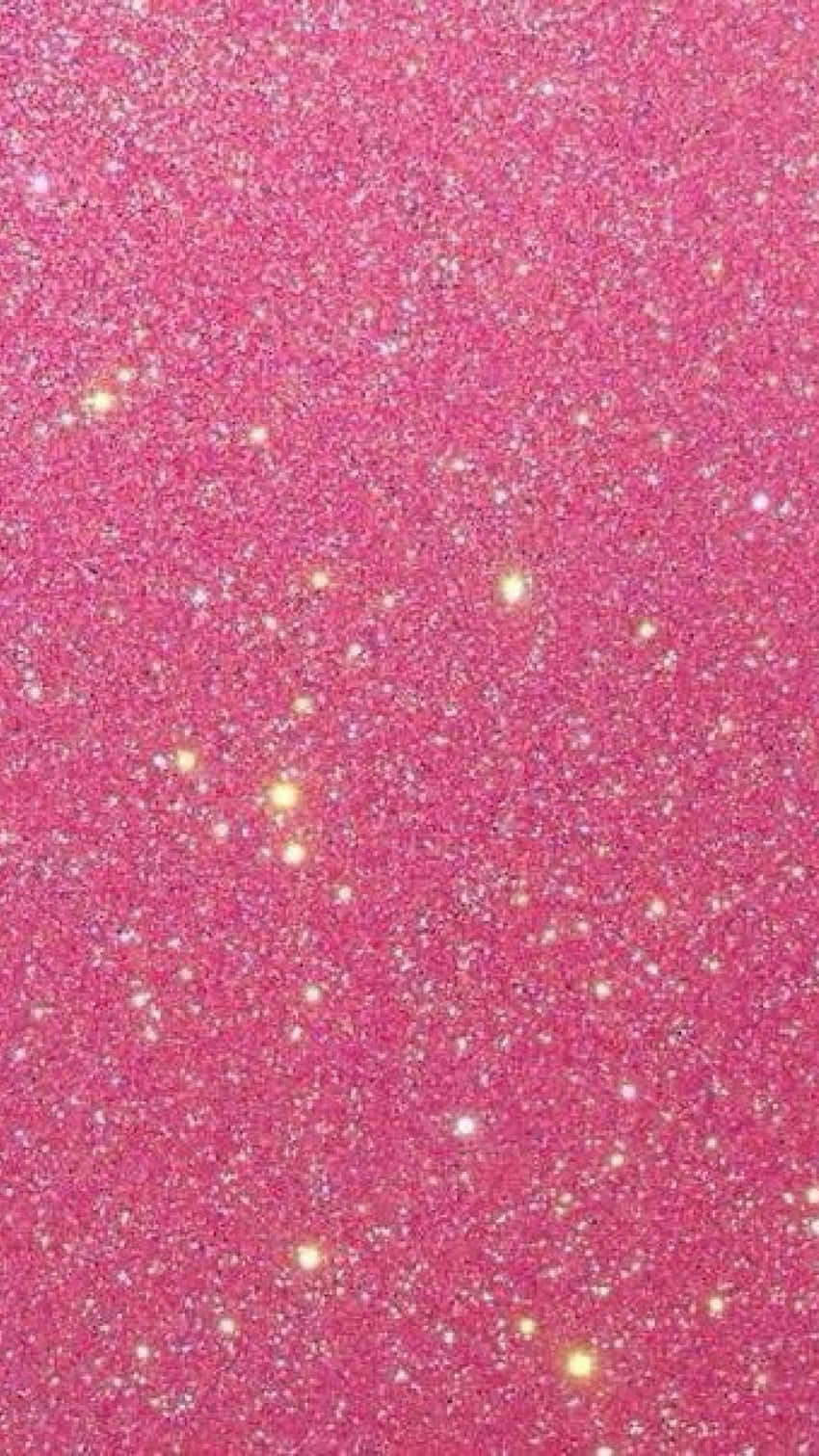 Light Pink Glitter 桌布 壁紙 — 充滿活力的粉紅閃粉背景，散落著金色閃光，營造出耀眼的紋理效果。