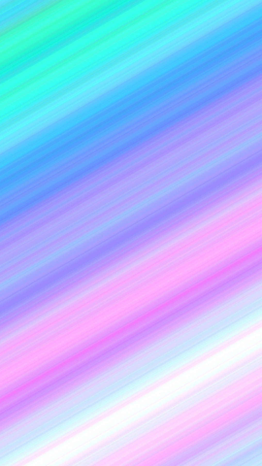 Pink And Blue 桌布 壁紙 — 充滿活力的粉藍、粉綠、粉紫和粉紅對角線條紋，營造出夢幻的漸變抽象背景。