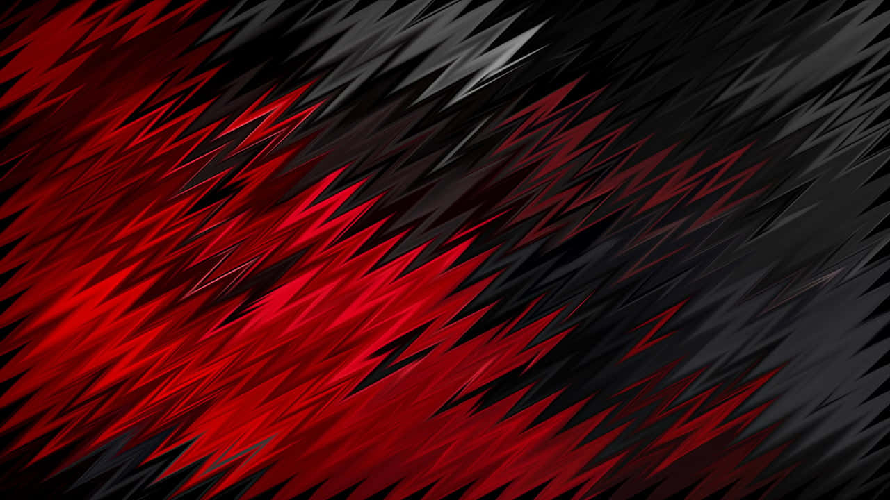 Blur 桌布 壁紙 — 充滿活力的紅色和黑色鋸齒圖案對角線延伸，橫跨動態抽象數位背景。