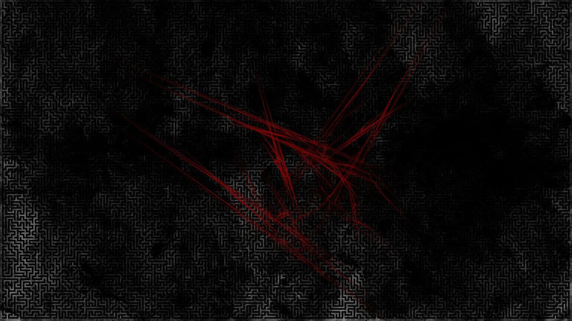 Red White And Black Abstract 桌布 壁紙 — 充滿活力的紅色抽象條紋劃過帶有重複幾何圖案的深色紋理背景。