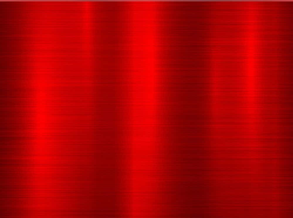 Red Metallic 桌布 壁紙 — 充滿活力的紅色拉絲金屬表面，帶有垂直光條反射其拋光紋理。