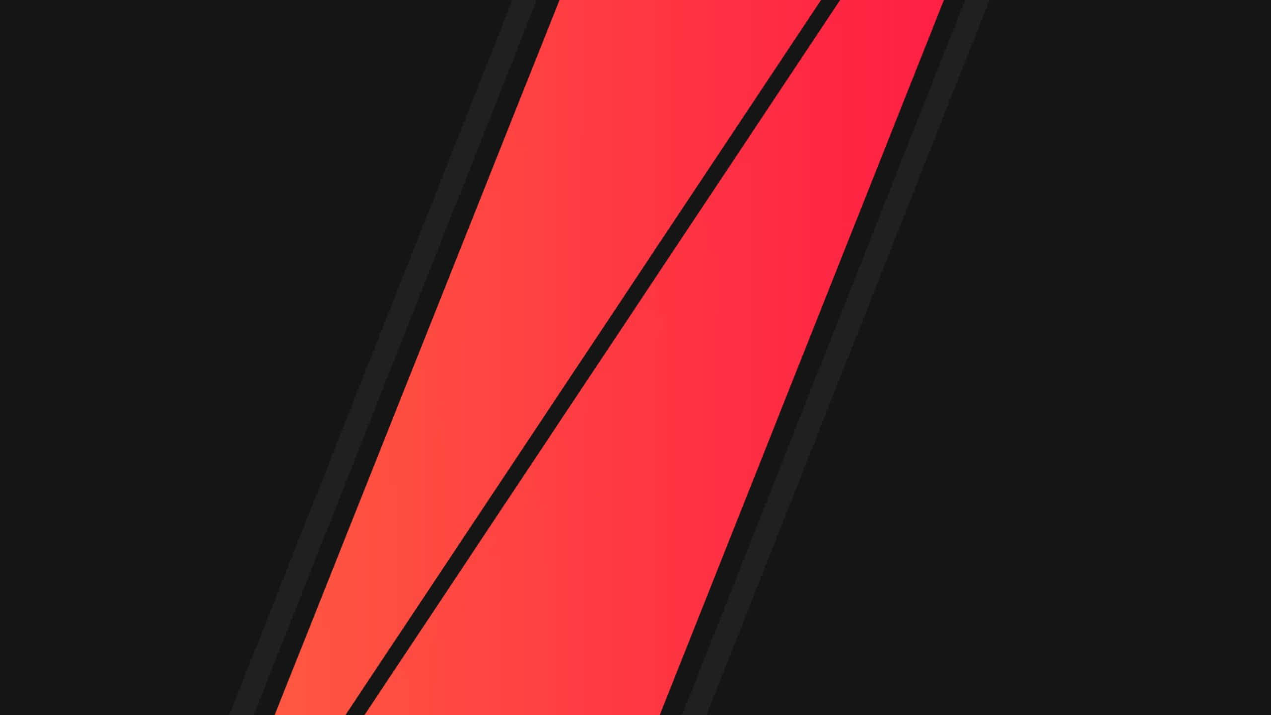 vector 桌布 壁紙 — 充滿活力的紅色斜紋條紋搭配黑色邊框，在純黑色背景上形成大膽的圖形設計。