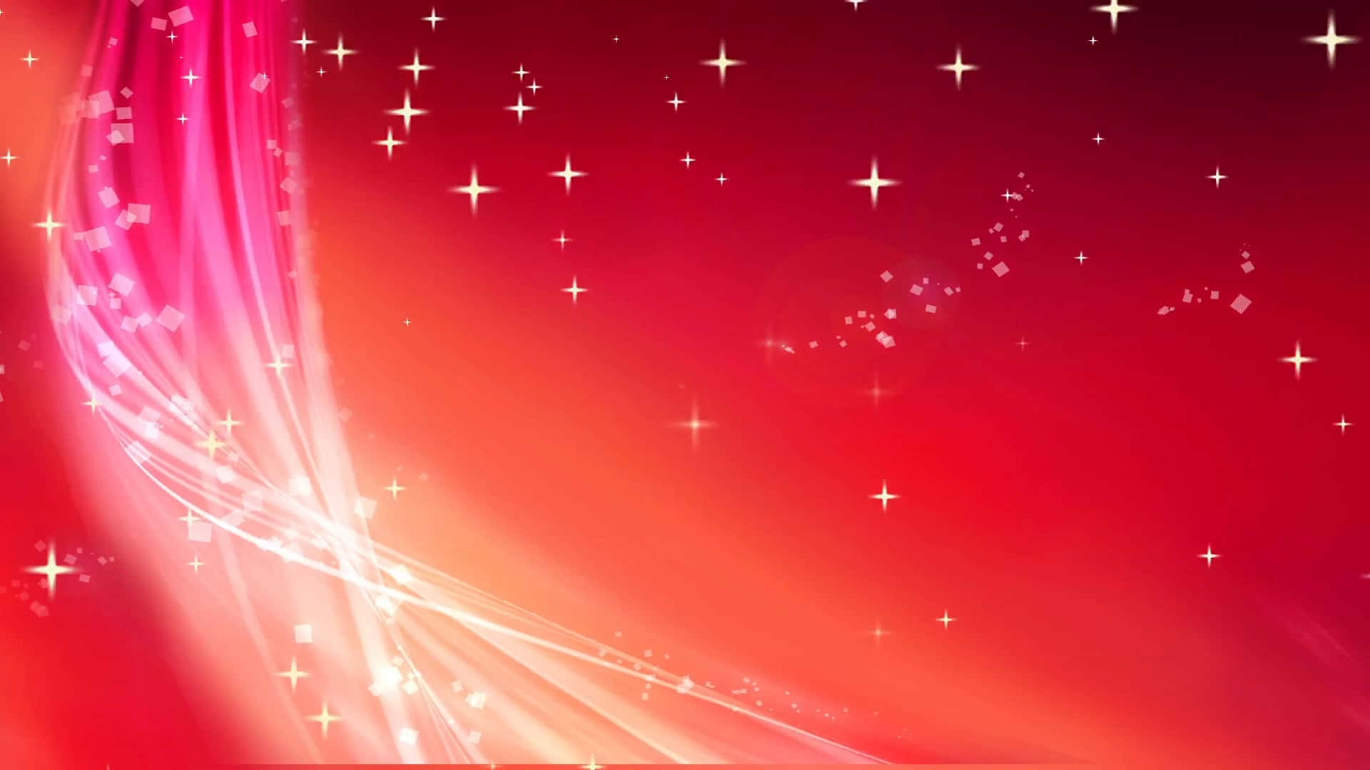shining 桌布 壁紙 — 充滿活力的紅色漸變背景，帶有發光的白色星爆和流動的光線條紋，營造出動感的節日氣氛。