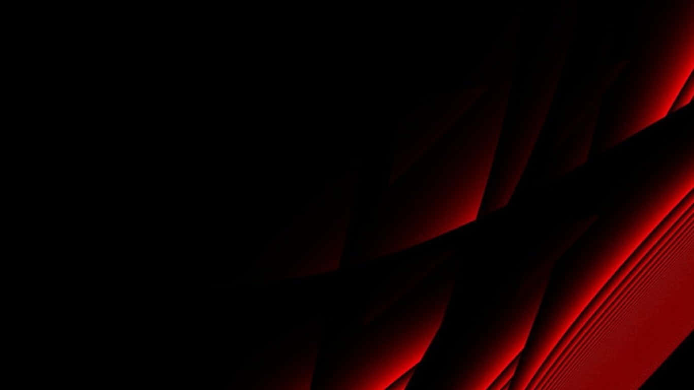 Dark Red Aesthetic 桌布 壁紙 — 充滿活力的紅色發光幾何線條劃破深邃黑色，營造出時尚的未來主義抽象設計。