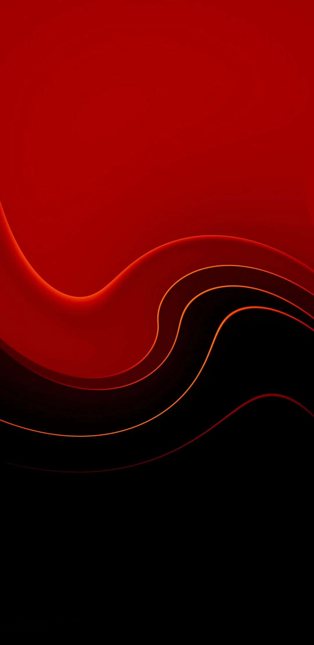 Red Line 桌布 壁紙 — 充滿活力的紅色發光曲線在深黑色背景上動態流動，營造出時尚現代的抽象設計。