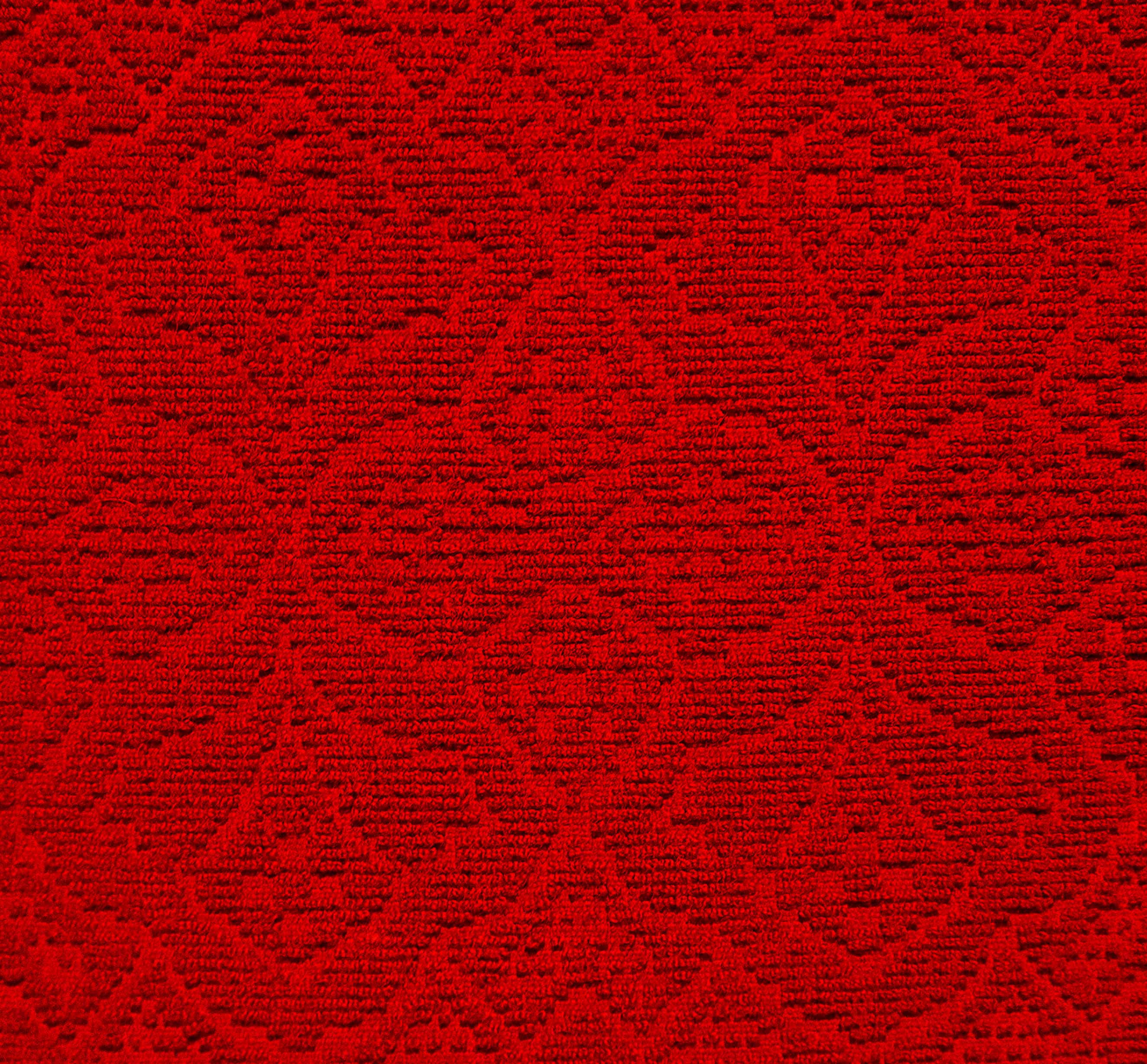 Knitting 桌布 壁紙 — 充滿活力的紅色紋理布料，帶有重複的花卉圖案和微妙的色調變化。
