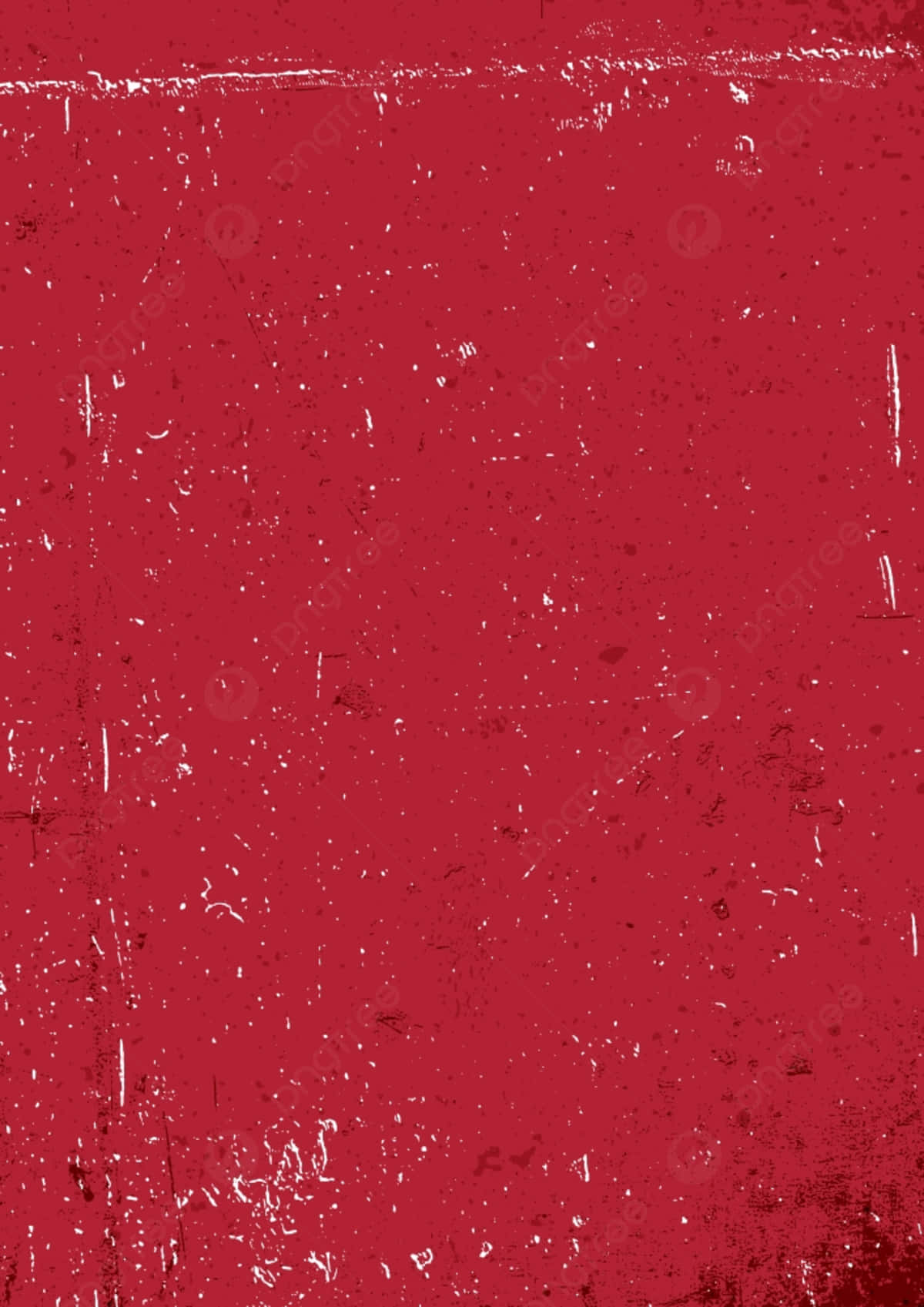 Red Grunge 桌布 壁紙 — 充滿活力的紅色紋理背景，帶有白色刮痕和斑點，營造出粗獷的復古美感。