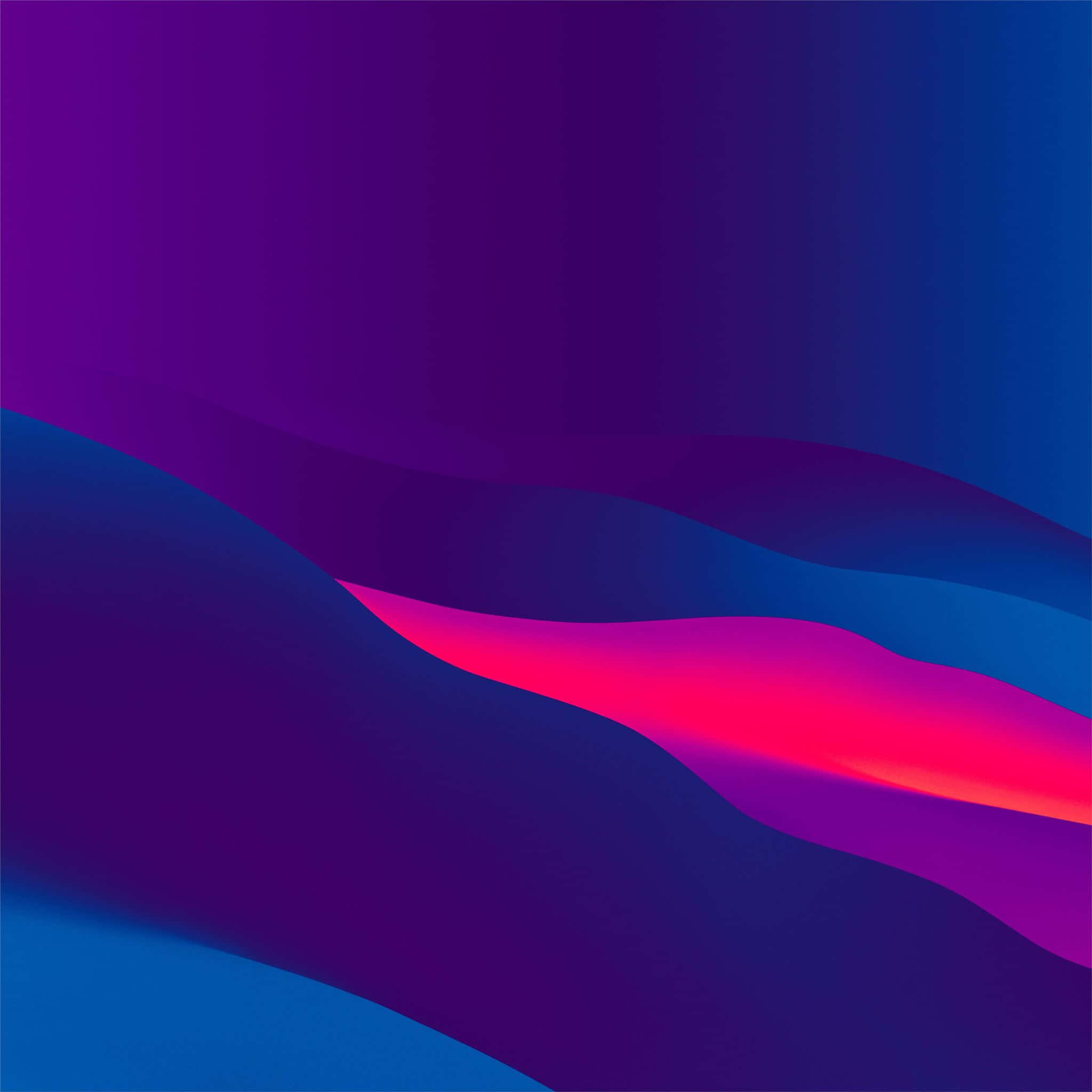 Blue Amoled 桌布 壁紙 — 充滿活力的紫色、藍色和熱粉紅色抽象波浪在平滑的漸變背景上流動。