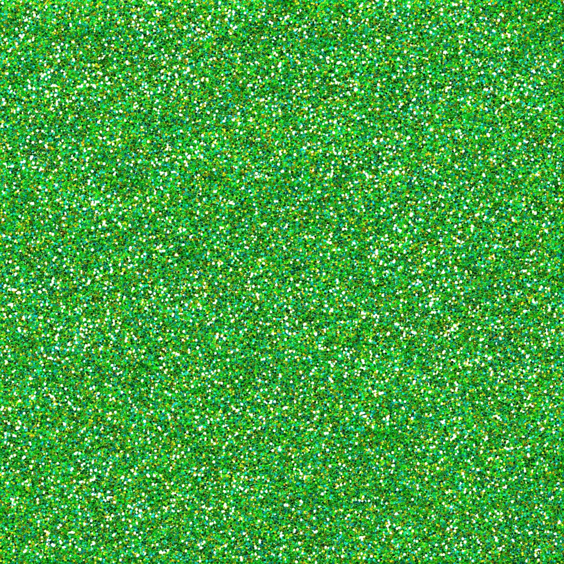 Green Glitter 桌布 壁紙 — 充滿活力的綠色亮粉紋理，帶有閃爍的白色和金色斑點，營造出閃閃發光的節日表面。