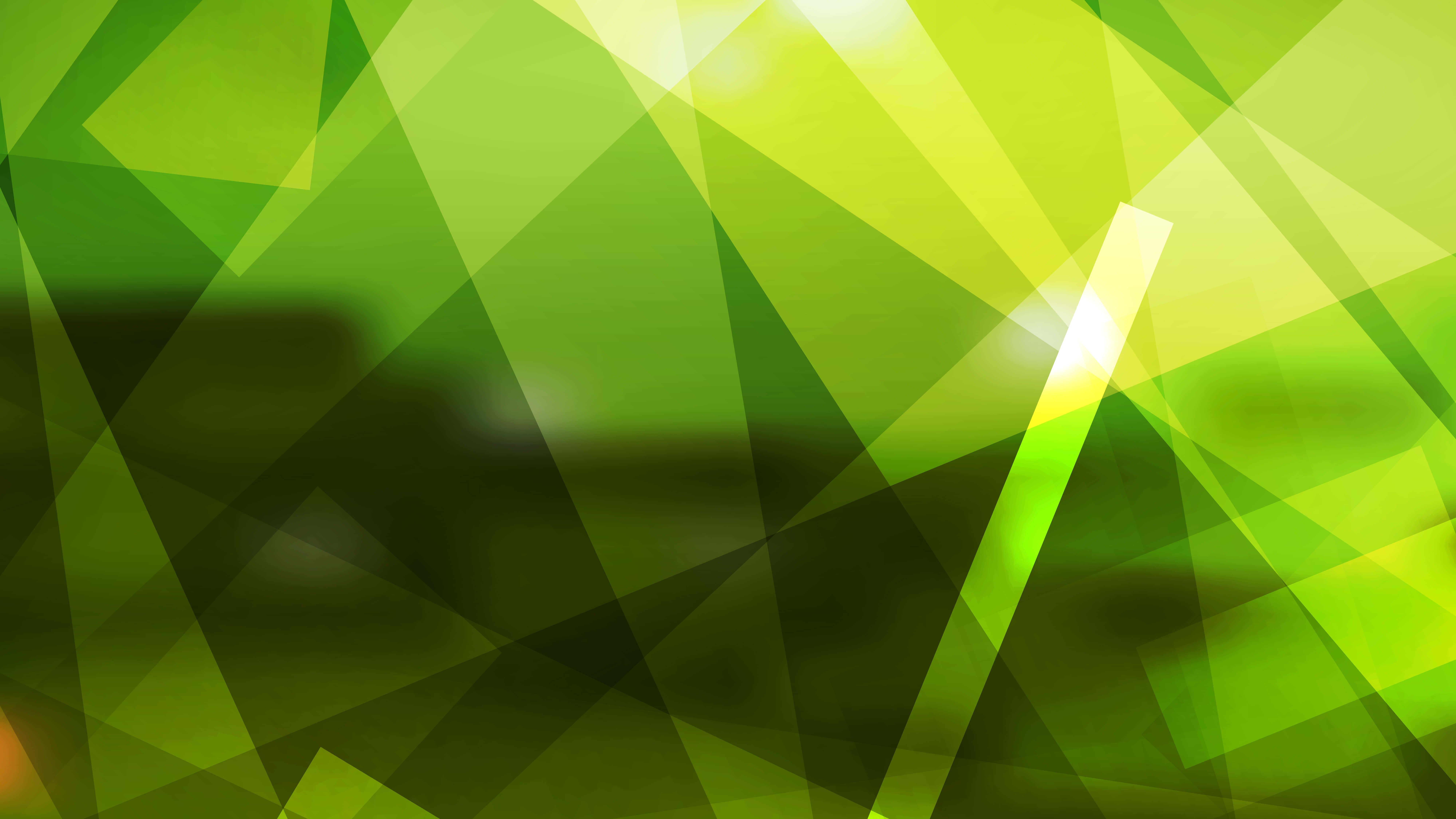 Green Geometric 桌布 壁紙 — 充滿活力的綠色幾何碎片在動態抽象構圖中散發光芒。