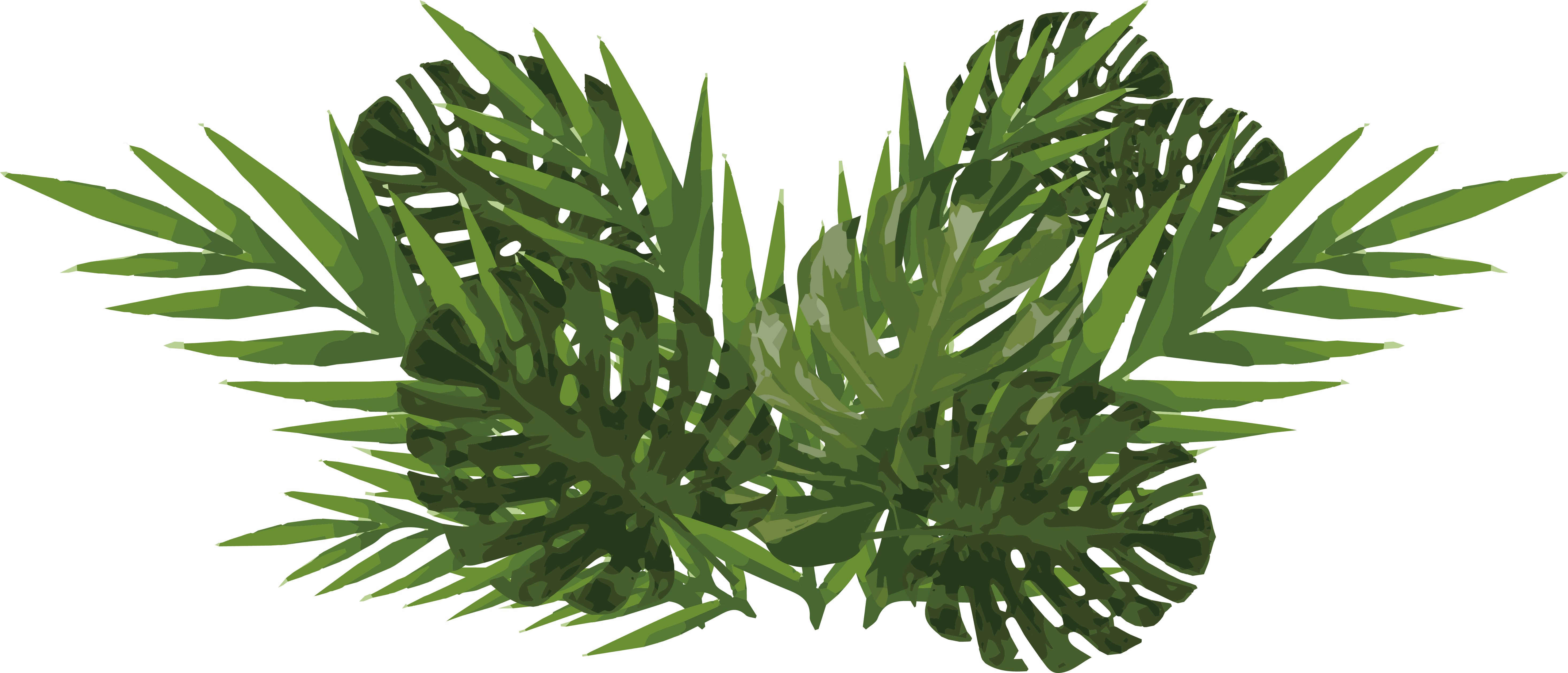 Monstera Leaf 桌布 壁紙 — 充滿活力的綠色熱帶葉片，帶有穿孔圖案和尖葉，排列成茂密的簇狀。