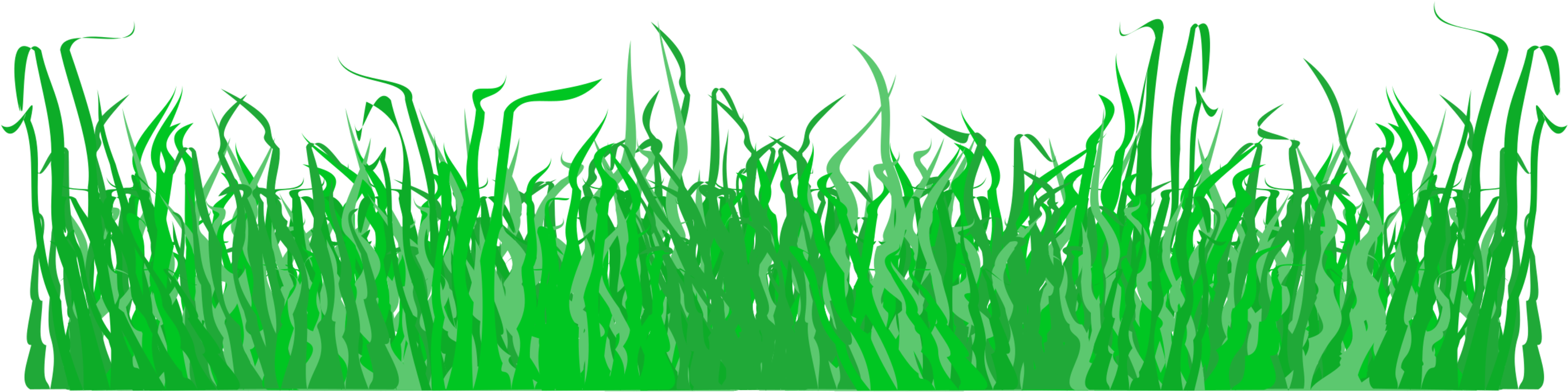 Grass 桌布 壁紙 — 充滿活力的綠色草葉在柔和的灰色背景上輕輕搖曳，這是一幅風格化的數位插圖。