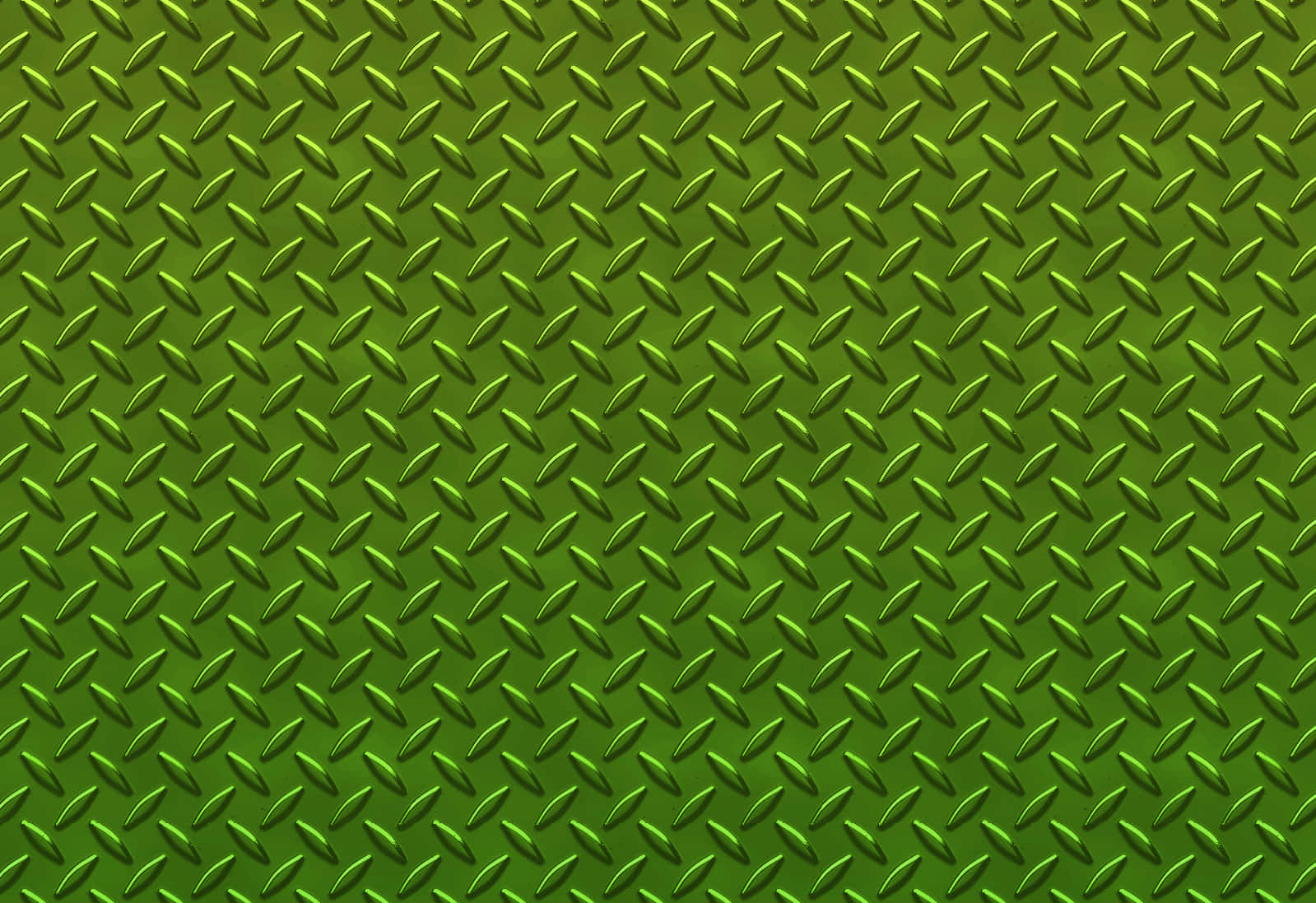 Green Texture 桌布 壁紙 — 充滿活力的綠色菱形板金屬紋理，帶有重複的凸起圖案和細微高光。