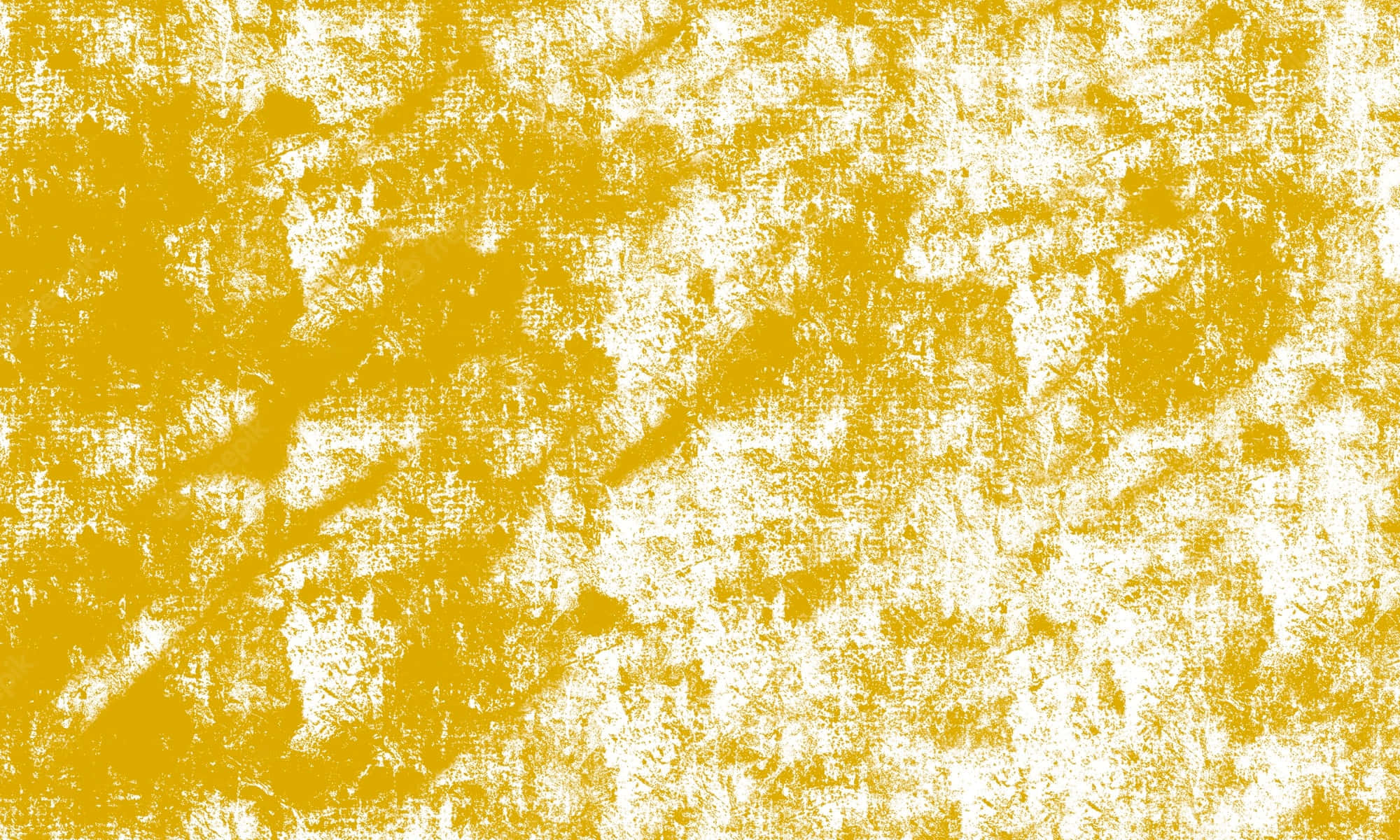 Yellow Grunge 桌布 壁紙 — 充滿活力的芥末黃色紋理背景，帶有白色磨損筆觸，營造出大膽的藝術垃圾效果。