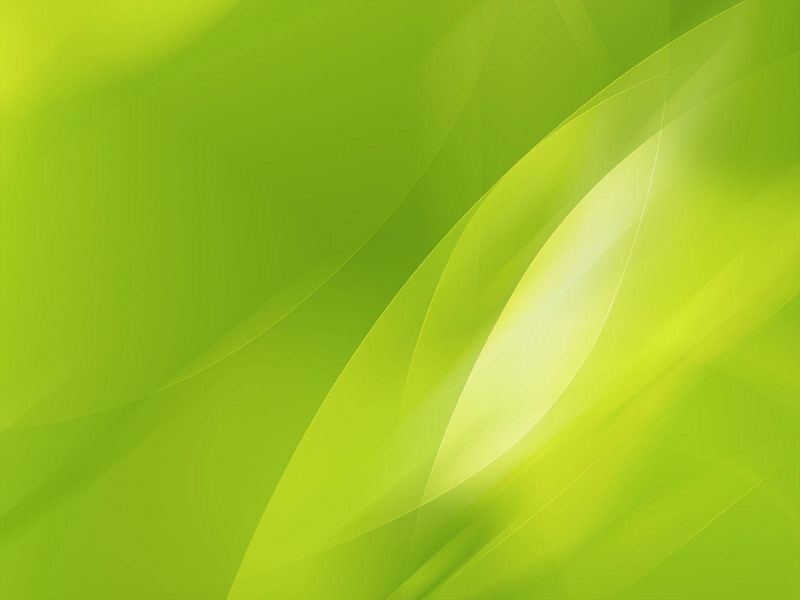 藝術 桌布 壁紙 — 充滿活力的萊姆綠色抽象波浪，帶有柔和漸變和發光高光，營造出寧靜的數位背景。