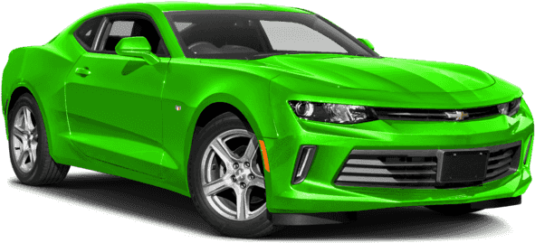 camaro 桌布 壁紙 — 充滿活力的萊姆綠色雪佛蘭Camaro跑車，配備銀色輪圈和時尚的空氣動力學設計。