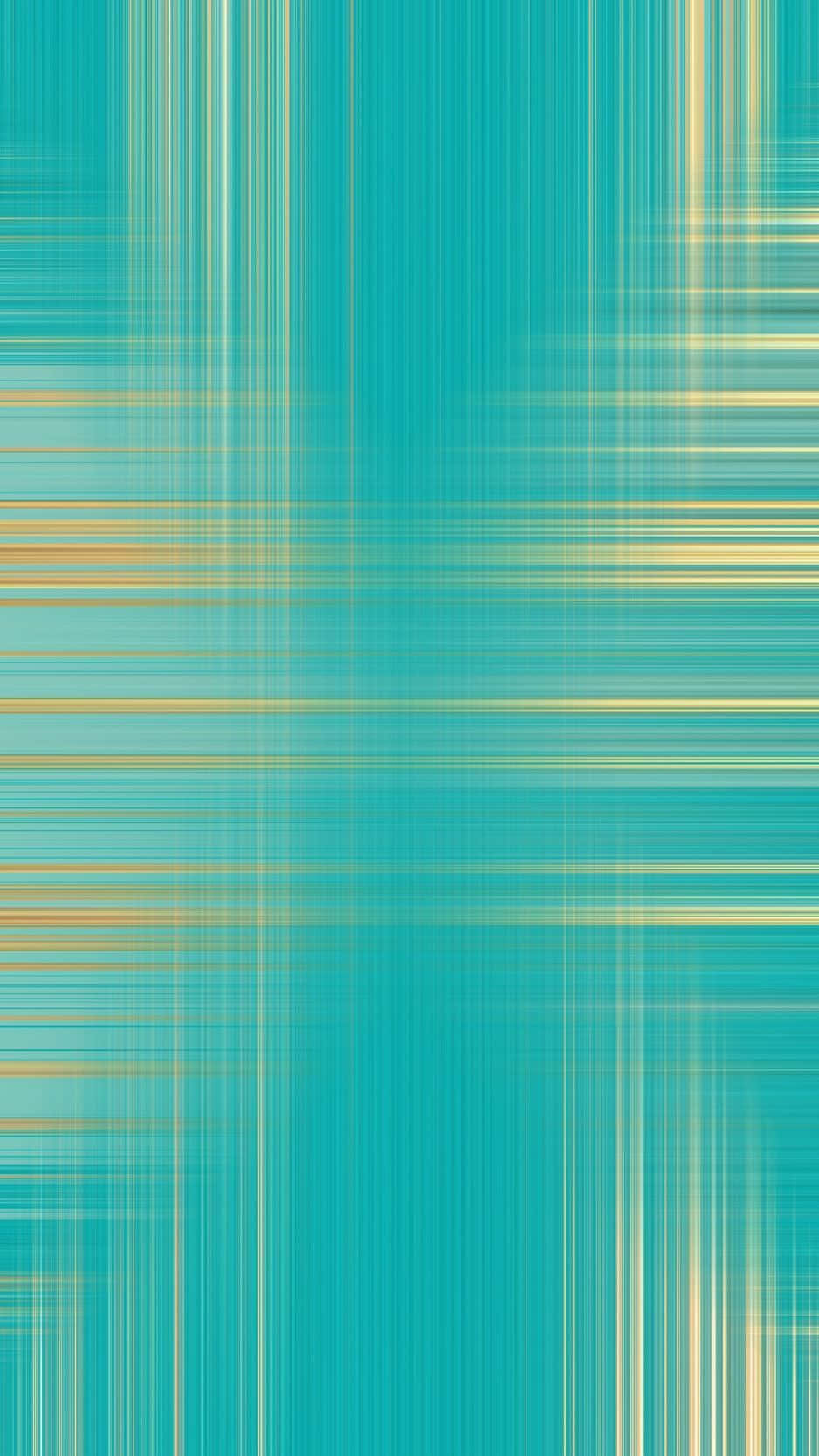 Turquoise iPhone 桌布 壁紙 — 充滿活力的藍綠色和金色條紋對角流過數位抽象畫布。