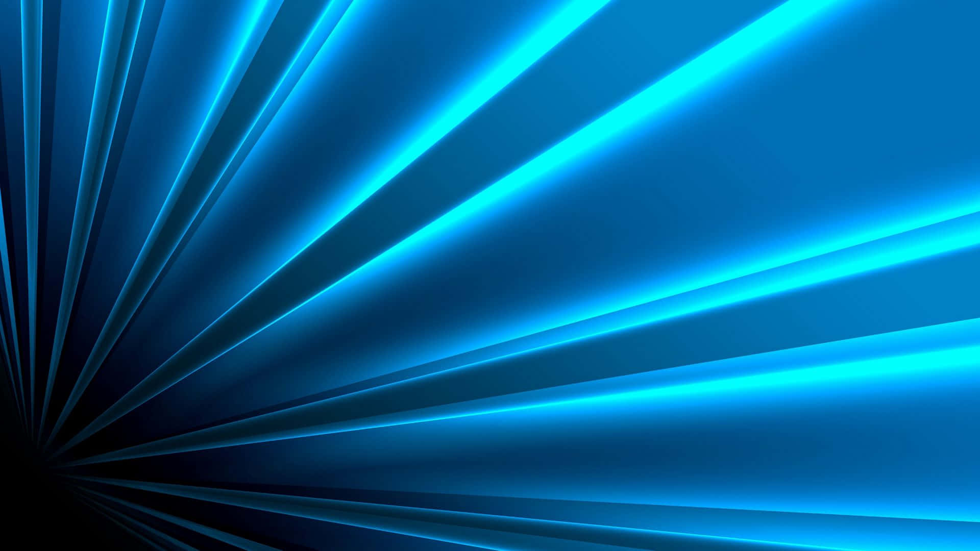 Light 桌布 壁紙 — 充滿活力的藍色霓虹光線從黑暗中心爆發，形成動態抽象數位構圖。