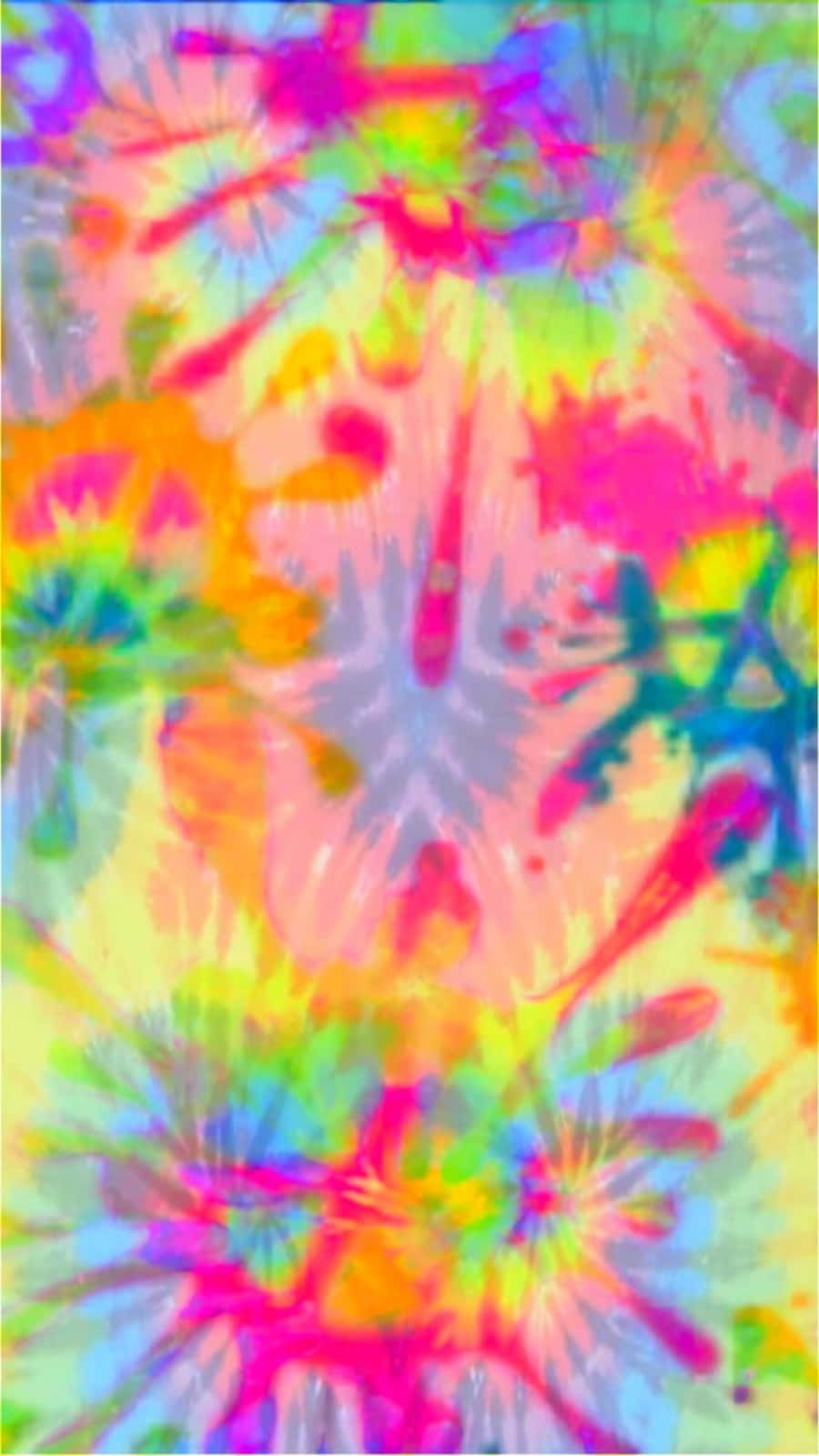 dye 桌布 壁紙 — 充滿活力的迷幻紮染圖案，帶有霓虹粉紅、黃、綠和藍色的爆炸性爆發。