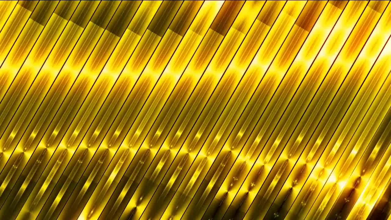 Elegant Gold 桌布 壁紙 — 充滿活力的金色對角光束在光滑的抽象數位表面上散發著發光的高光。