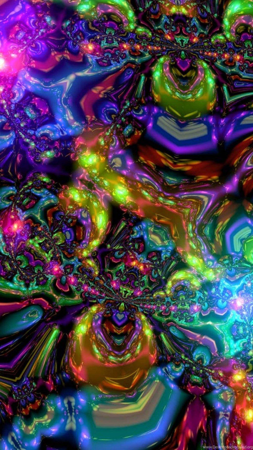 帶有霓虹光芒和液態金屬紋理的電氣分形圖案。