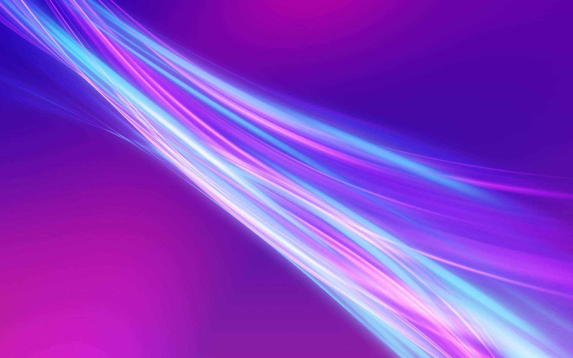 Colorful Aesthetic 桌布 壁紙 — 充滿活力的霓虹燈條紋對角流過漸變紫色和洋紅色背景。