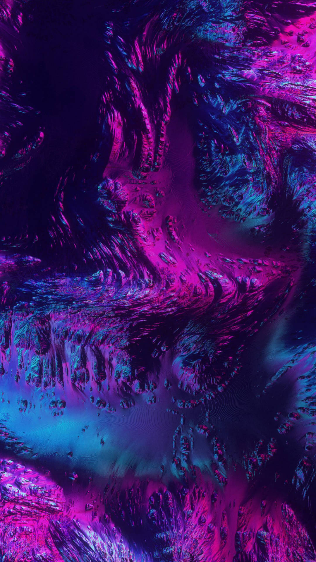 動態抽象數位藝術作品，帶有漩渦狀霓虹粉紅和藍色宇宙紋理。 — 藍色抽象 壁紙