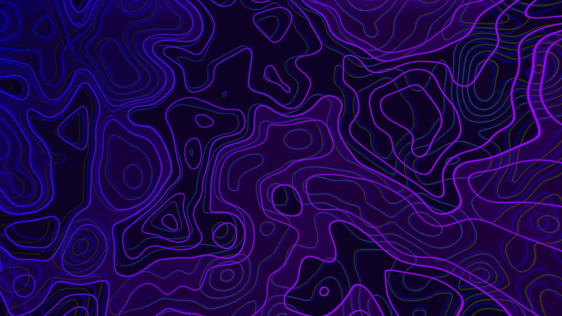 Mauve 桌布 壁紙 — 充滿活力的霓虹紫色和藍色發光線條在黑暗背景上旋轉，形成催眠般的抽象圖案。
