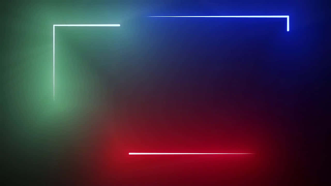 深色漸變背景上綠色、藍色和紅色的抽象霓虹光線 — 影片 GIF 壁紙