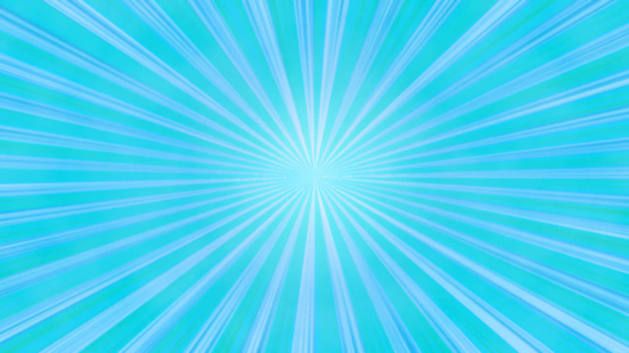 Starburst 桌布 壁紙 — 充滿活力的青色光線從中心點爆發，以動態的放射狀圖案遍佈整個畫面。