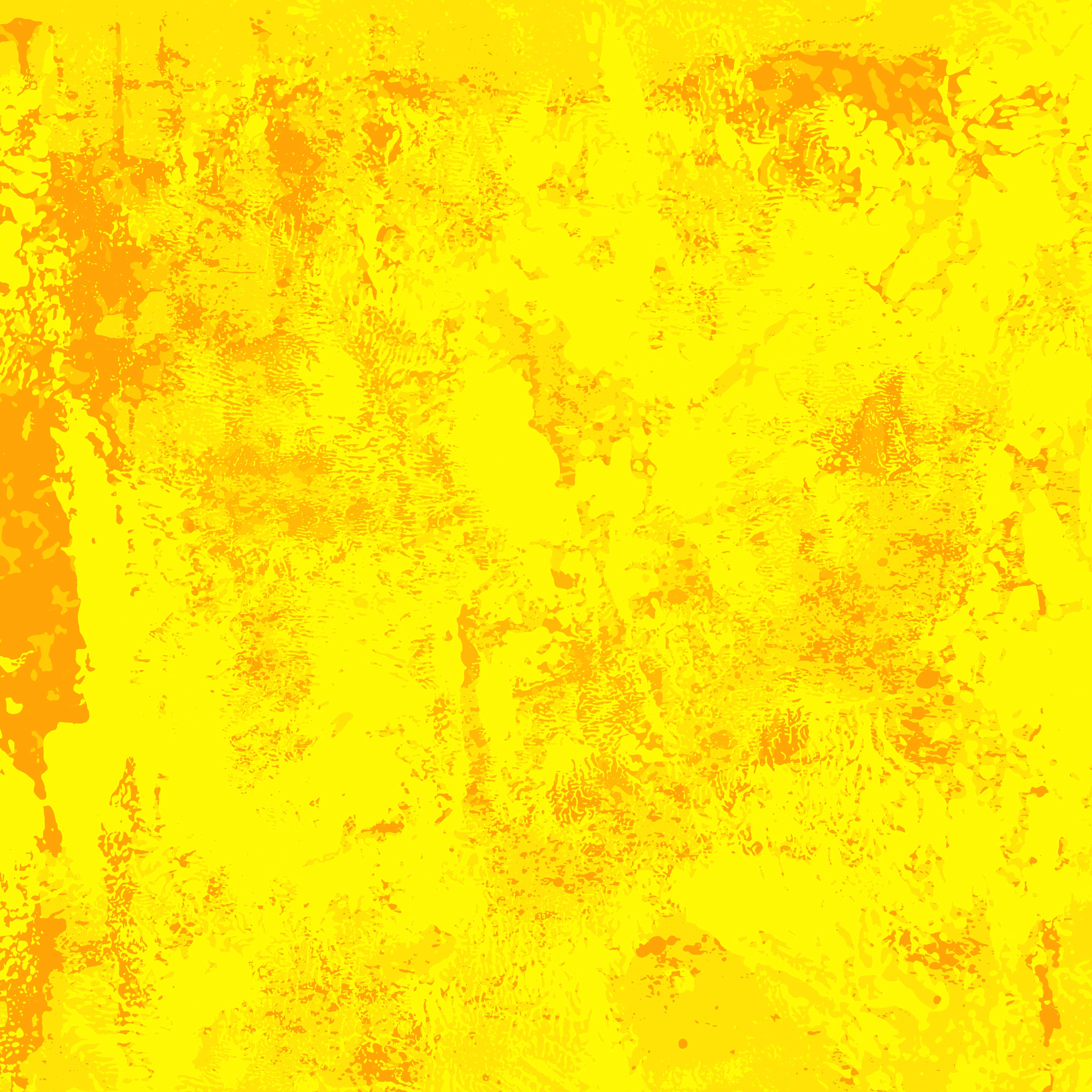 Yellow Grunge 桌布 壁紙 — 充滿活力的黃色紋理壁紙，帶有磨損的筆觸圖案和漸變橙色點綴。
