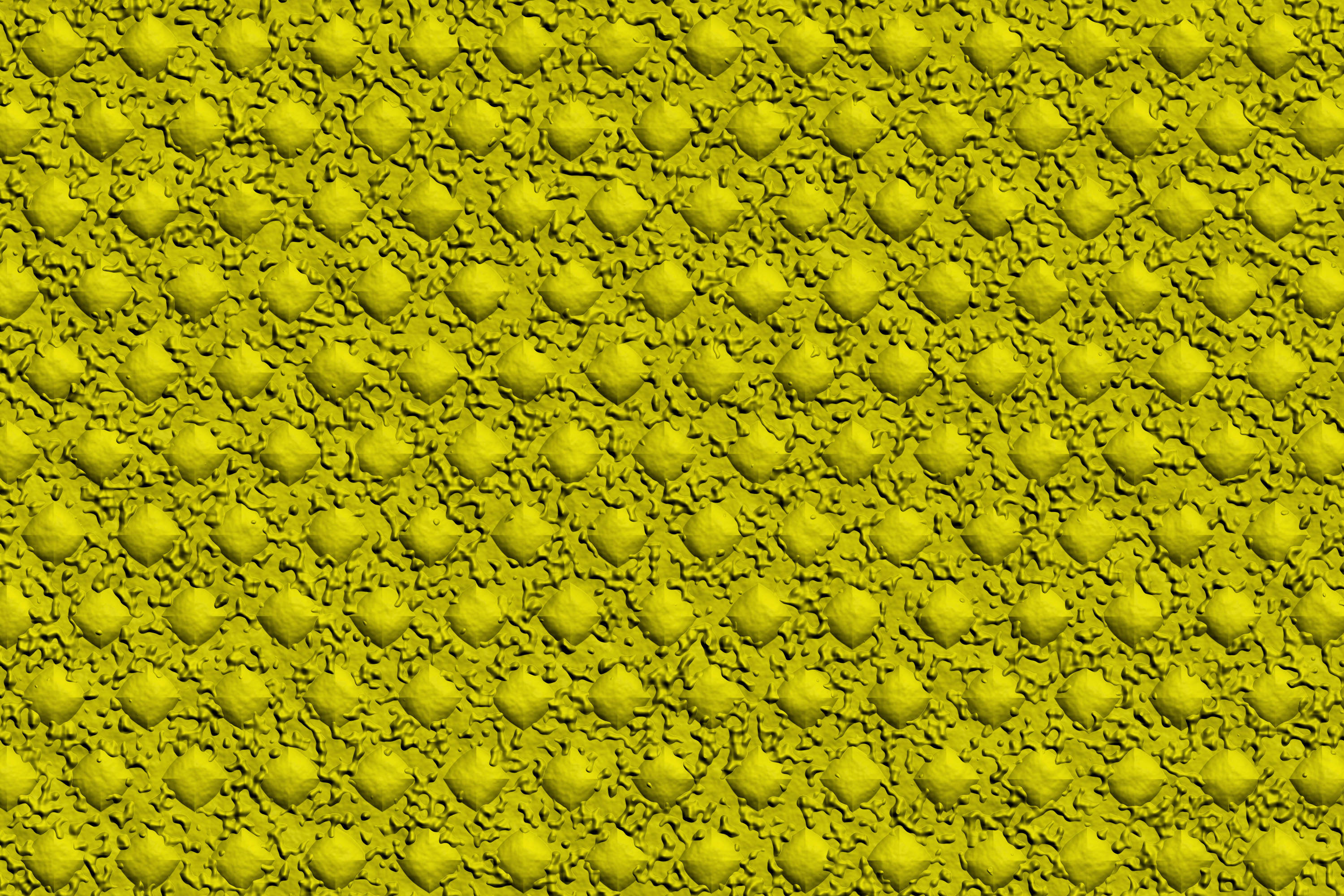 Yellow Texture 桌布 壁紙 — 充滿活力的黃色紋理表面，帶有重複的凸起菱形圖案和微妙的陰影，營造出觸覺3D效果。