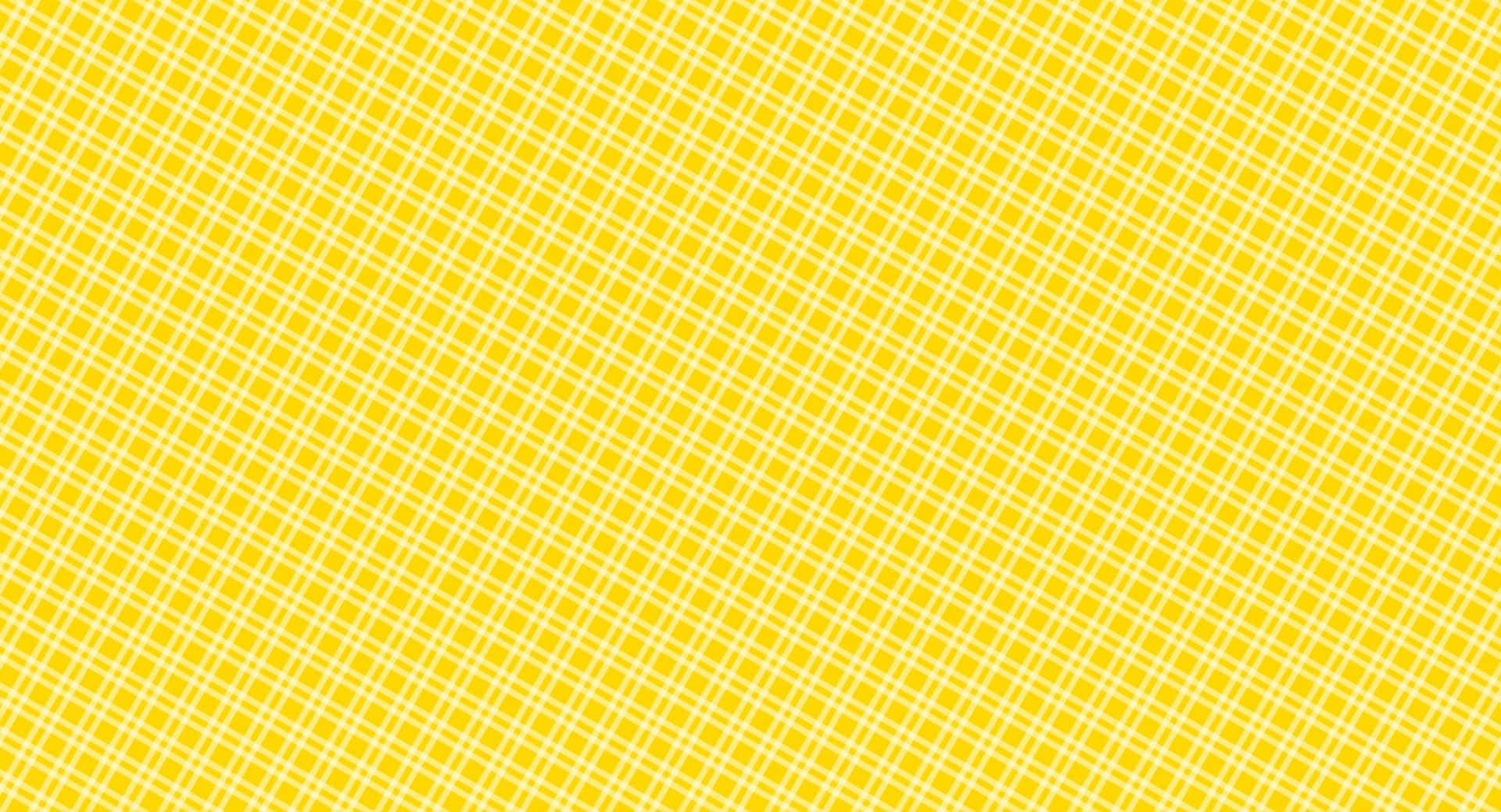 Yellow Pattern 桌布 壁紙 — 充滿活力的黃色背景，帶有清晰的白色對角線網格圖案，營造出動態的幾何紋理。