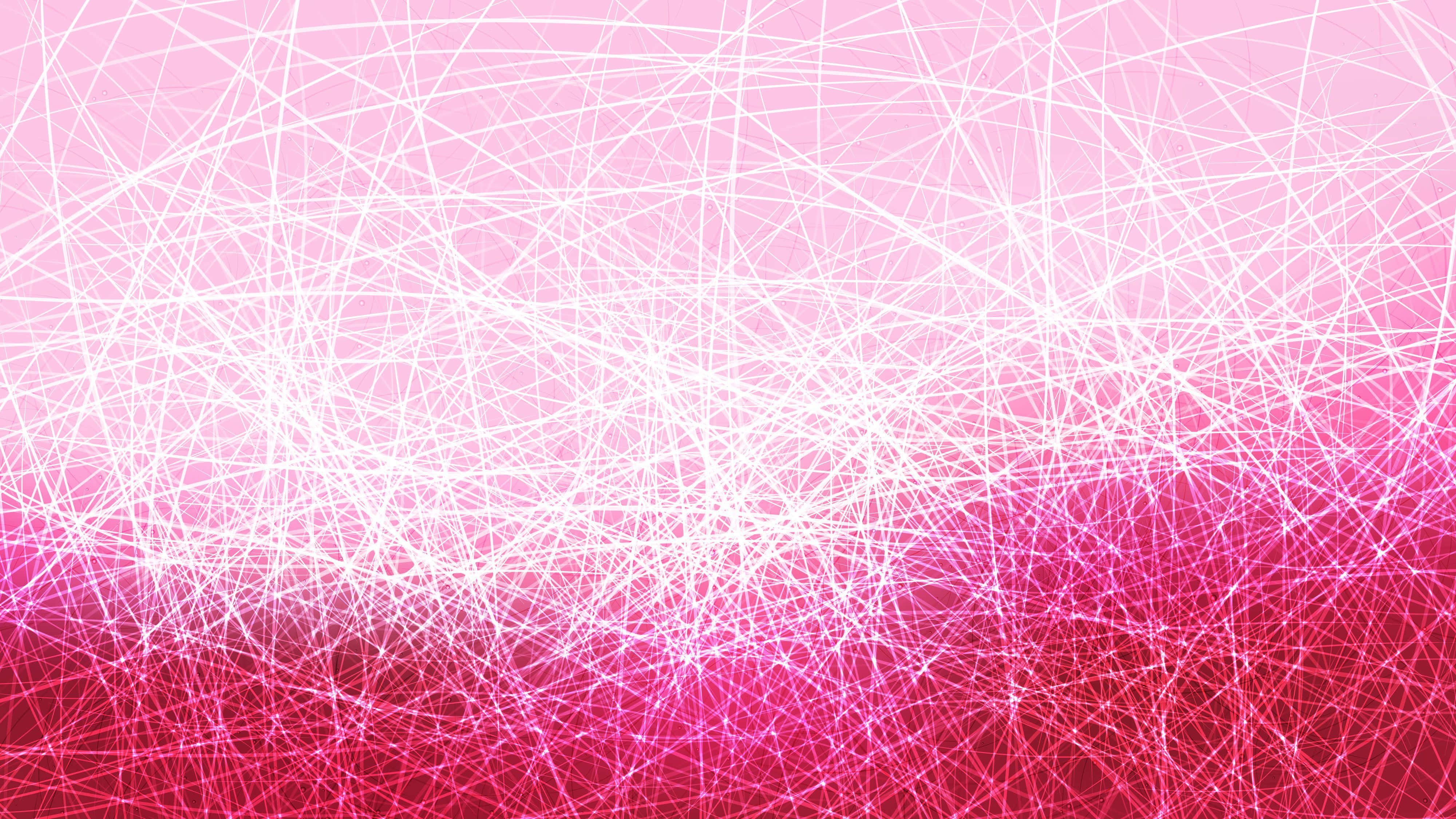 Pink Pattern 桌布 壁紙 — 充滿混亂白色交叉線條的鮮豔粉紅色漸變背景，創造出動態的抽象圖案。