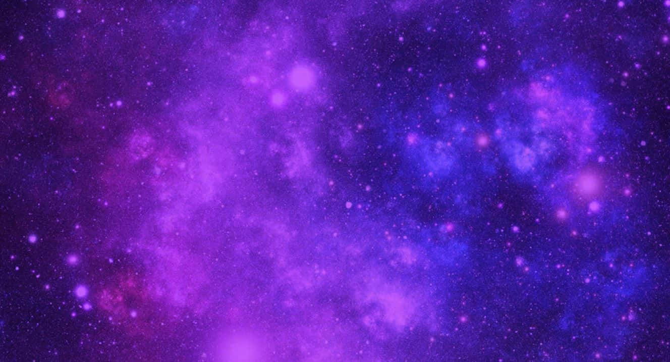 紫色銀河 桌布 壁紙 — 充滿發光恆星和旋轉星際雲的鮮豔紫色和藍色宇宙星雲。